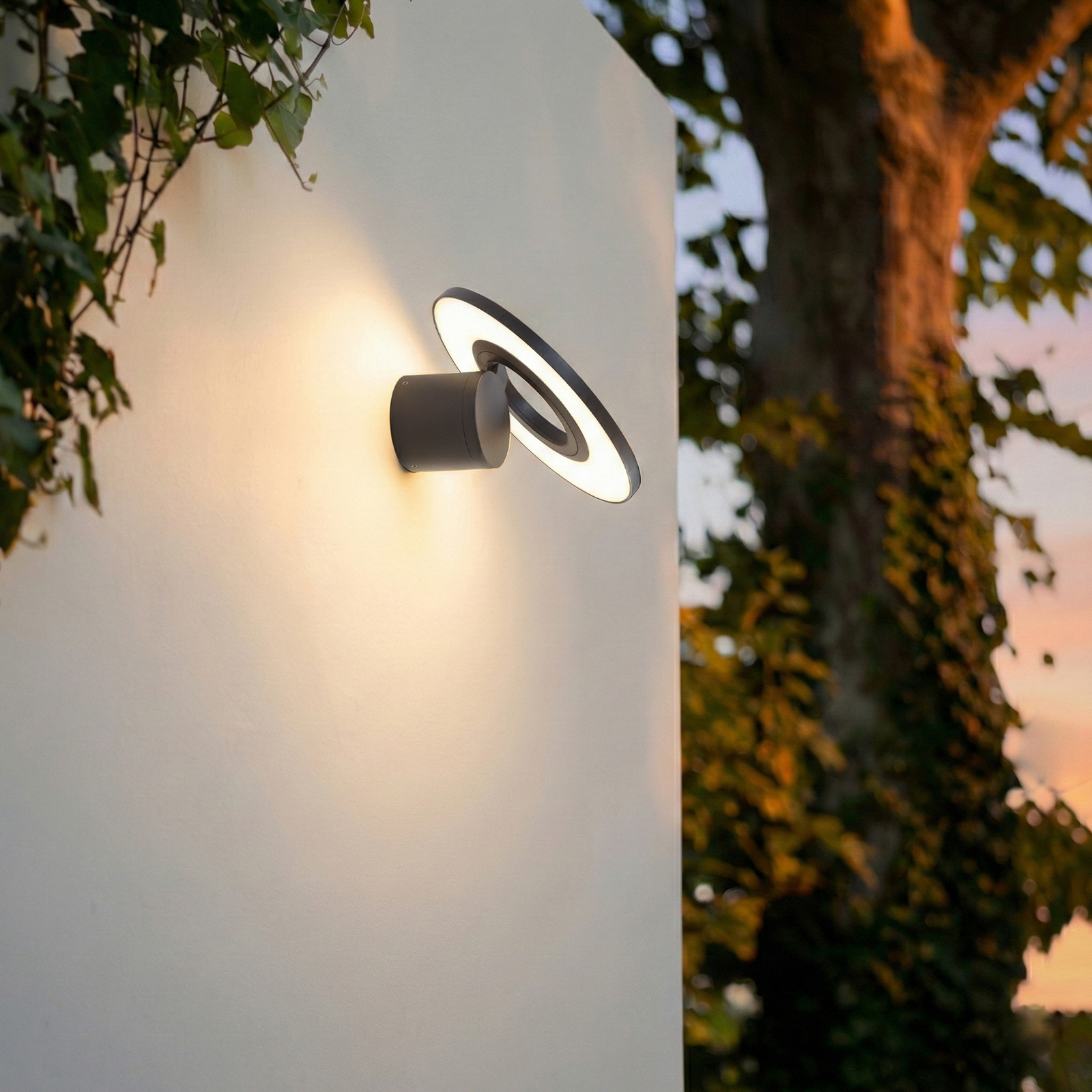 Arcchio LED buiten wandlamp Tovio, antraciet, draaibaar Arcchio LED buiten wandlamp Tovio, antraciet, draaibaar