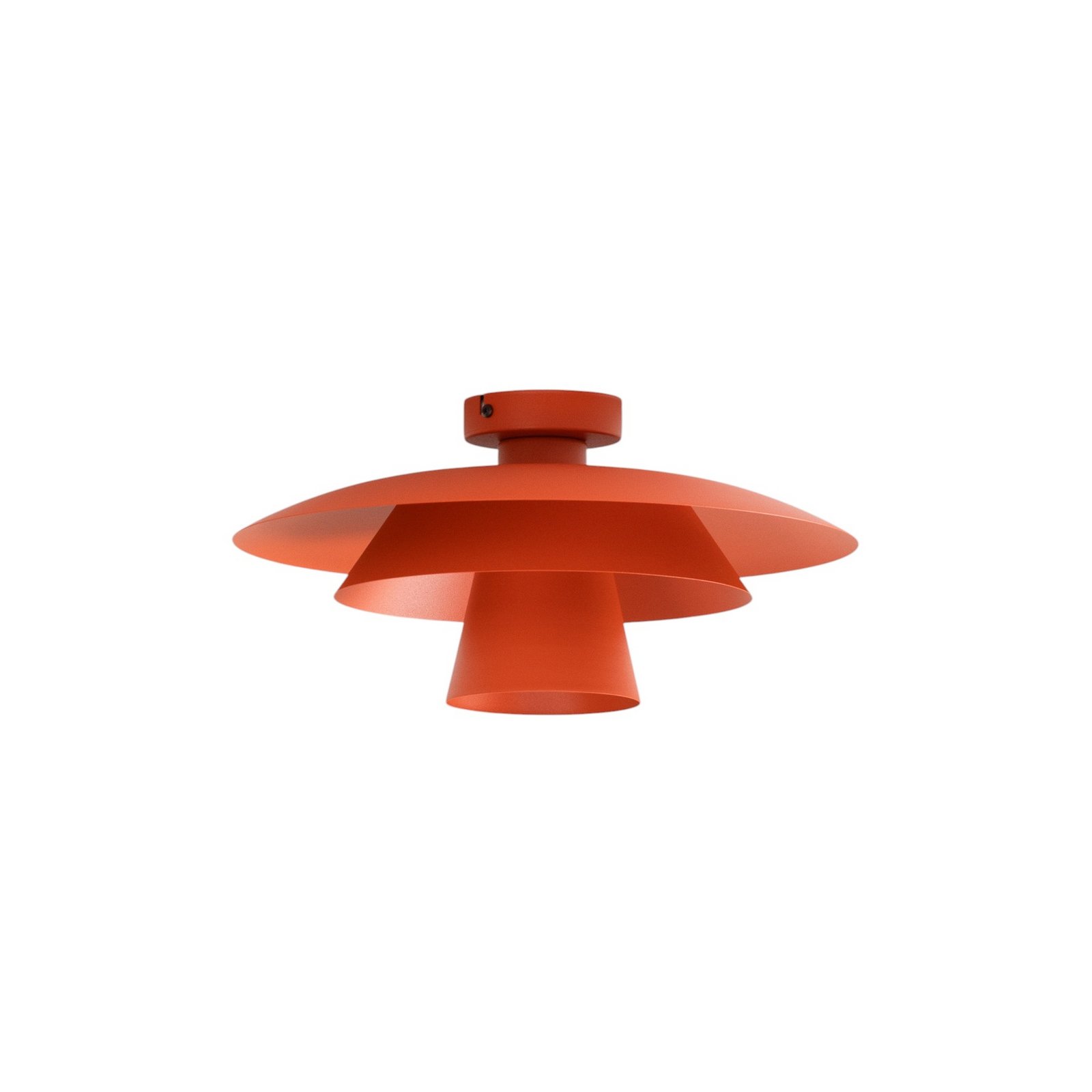 Plato ceiling light, orange, metal, Ø 38 cm, E27
