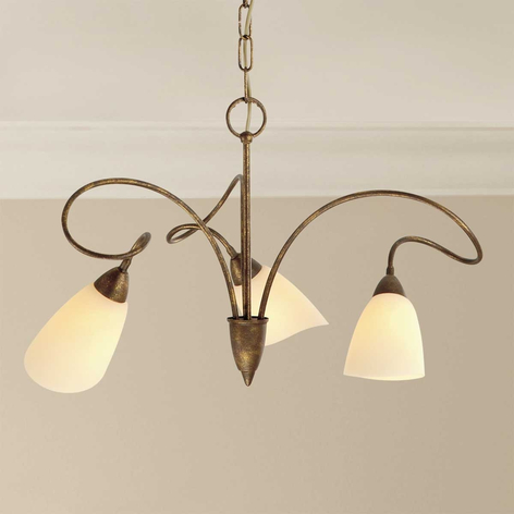 Suspension rustique Alessandro à 3 lampes