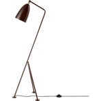 Gräshoppa Floor Lamp Glossy Walnut Brown - GUBI