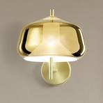 X-Ray wall light, gold-coloured, height 20 cm, glass