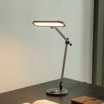 Lindby lámpara de mesa LED Elvir, gris, aluminio, altura 53cm, CCT