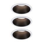 Paulmann Cole LED spotlight, black and white 3-set