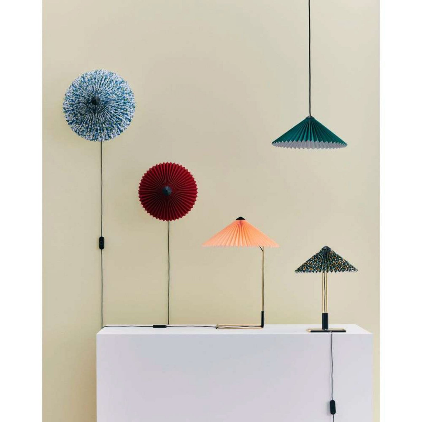 Matin Bordlampe L Peach HAY - Stue - Stof / tekstil