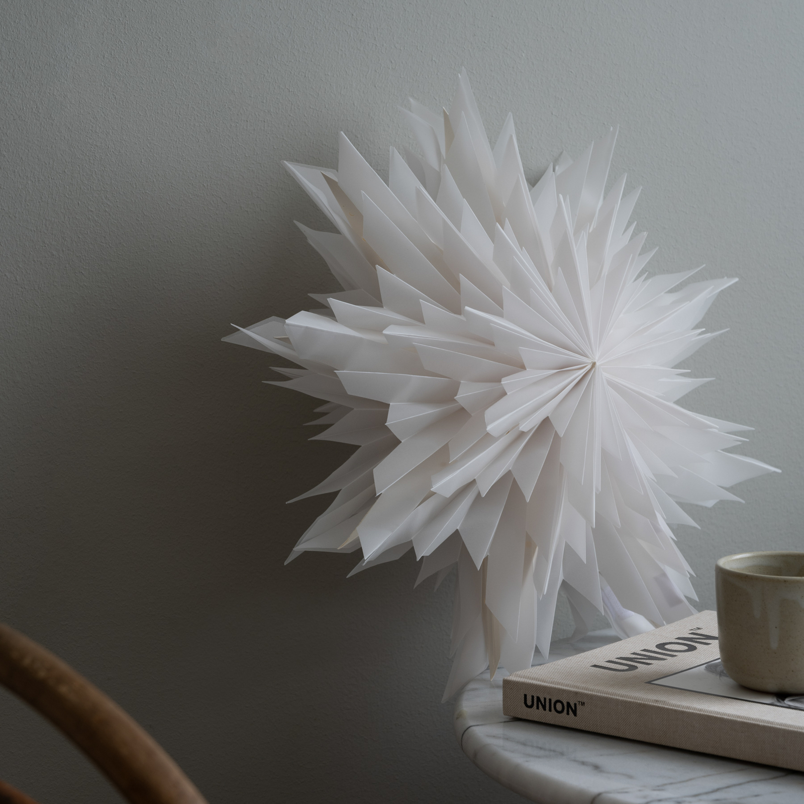 Oslo paper star, white, Ø 80 cm, paper – Watt &amp; Veke