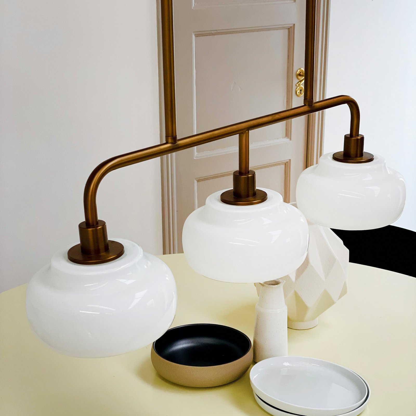 Viseća lampa Dyberg Larsen Ossett, brončana boja, duljina 80 cm
