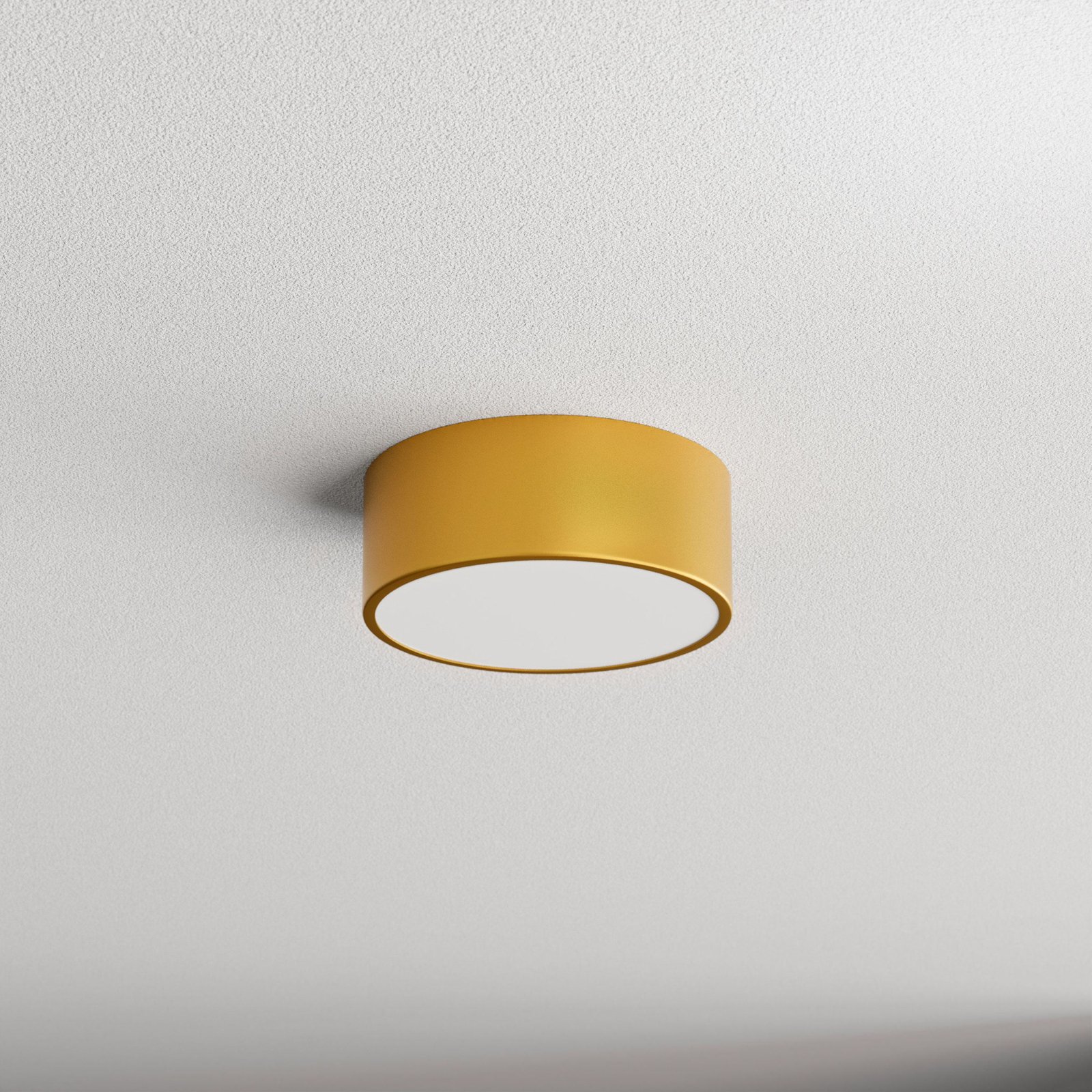 Φωτιστικό οροφής Cleo, χρυσό χρώμα, Ø 20 cm, μέταλλο, IP54
