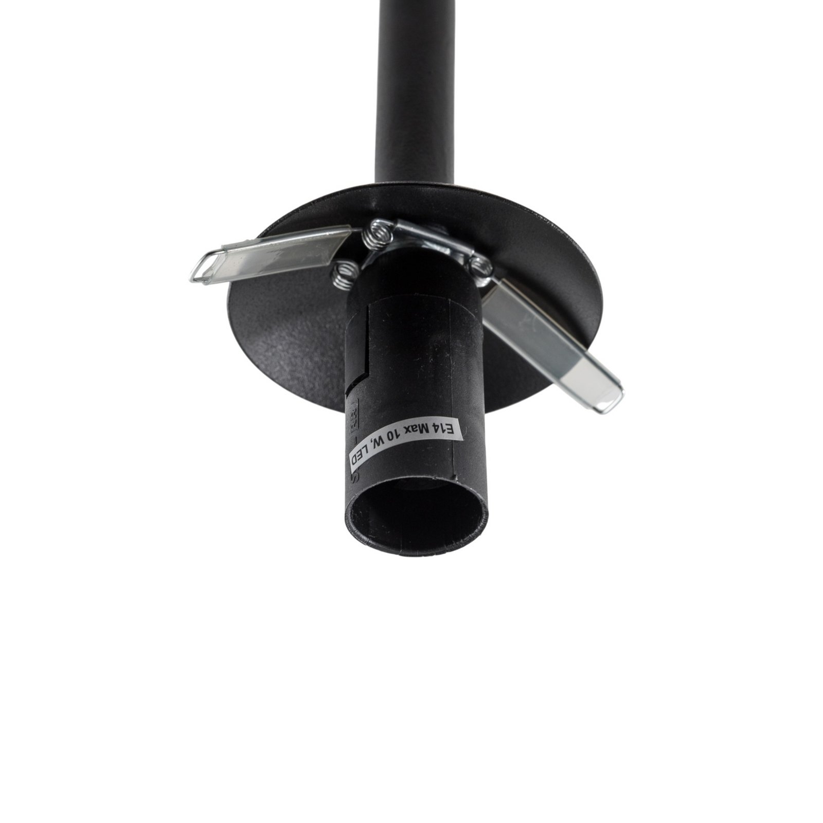 Plafonnier Atria, opale/noir, hauteur 76 cm, métal, à 2 lampes Plafonnier Atria, opale/noir, hauteur 76 cm, métal, à 2 lampes