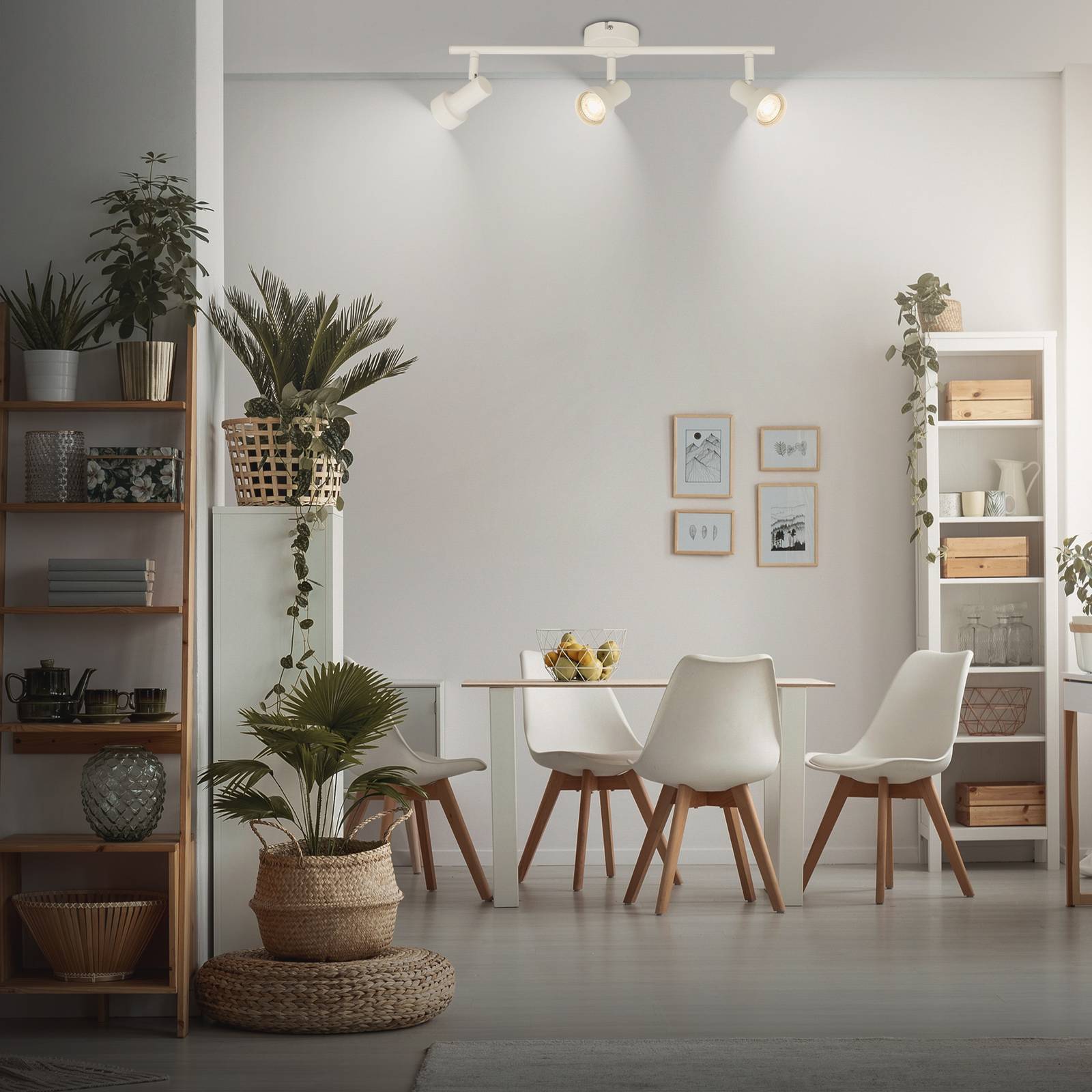 Deckenstrahler Tapp, weiß, Länge 48 cm, 3-flg., Metall, GU10 günstig online kaufen