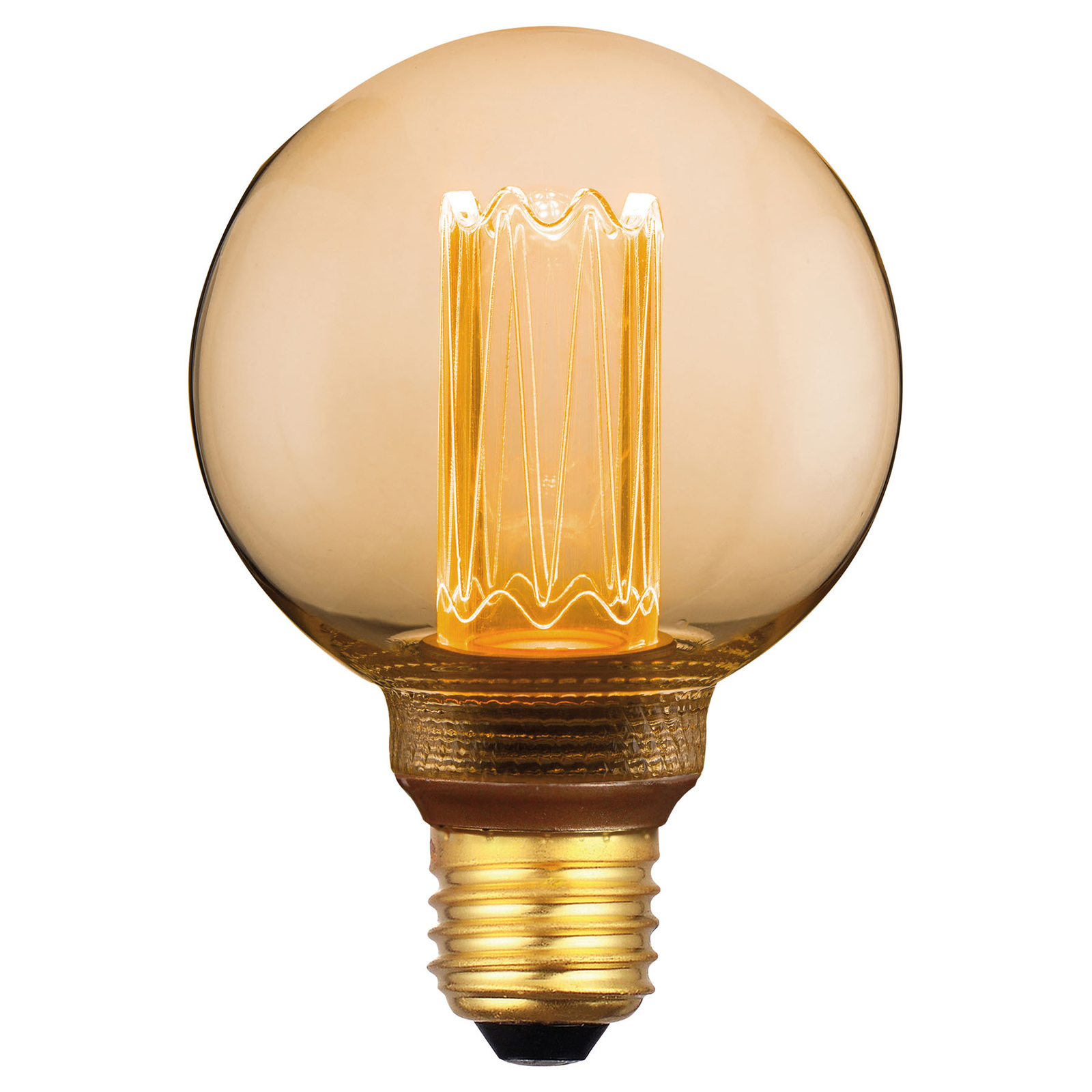 LED mini-globe E27 5 W warm white 3-step dim gold | Lights.co.uk