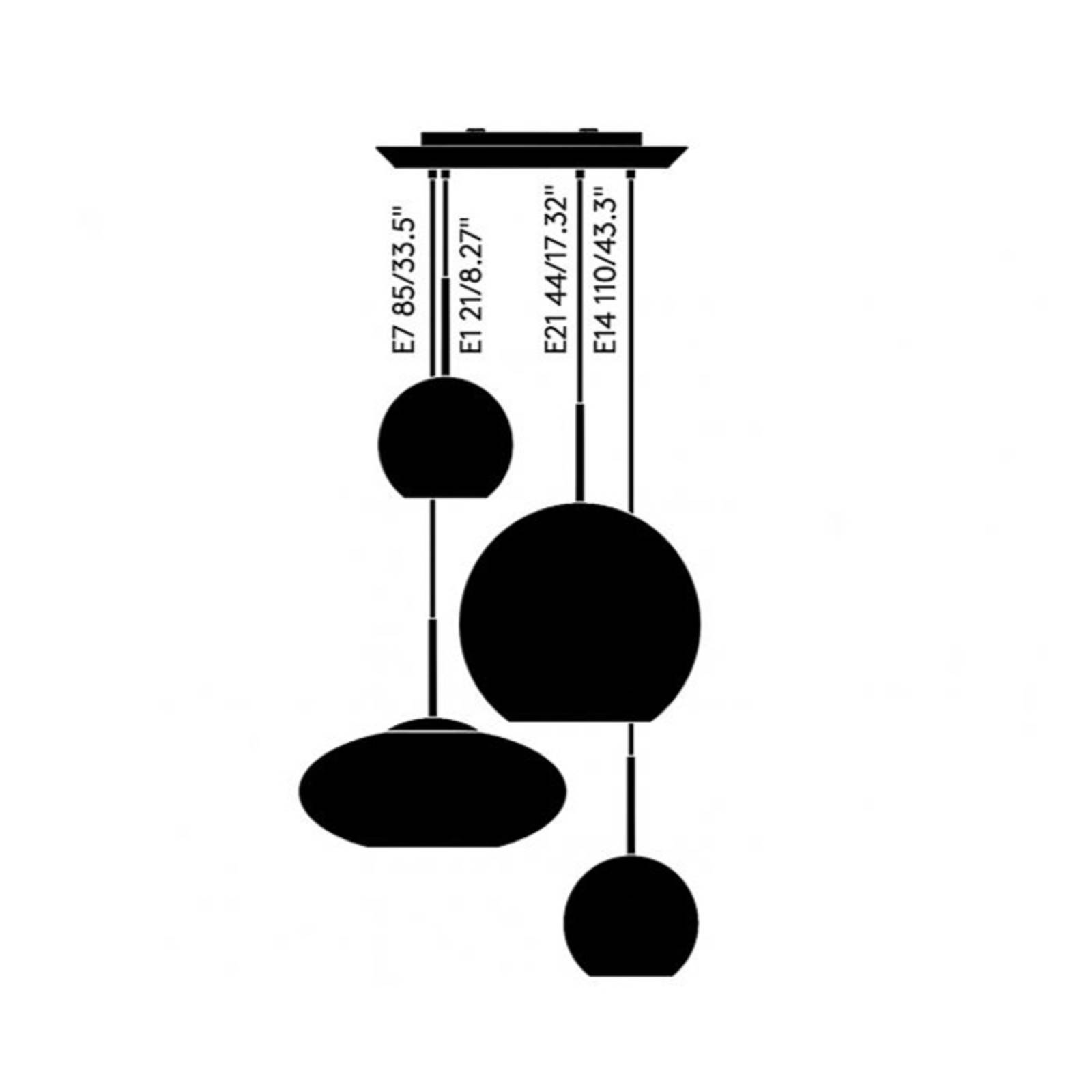 Tom Dixon Copper Range Round lampa wisząca, 4-pkt.