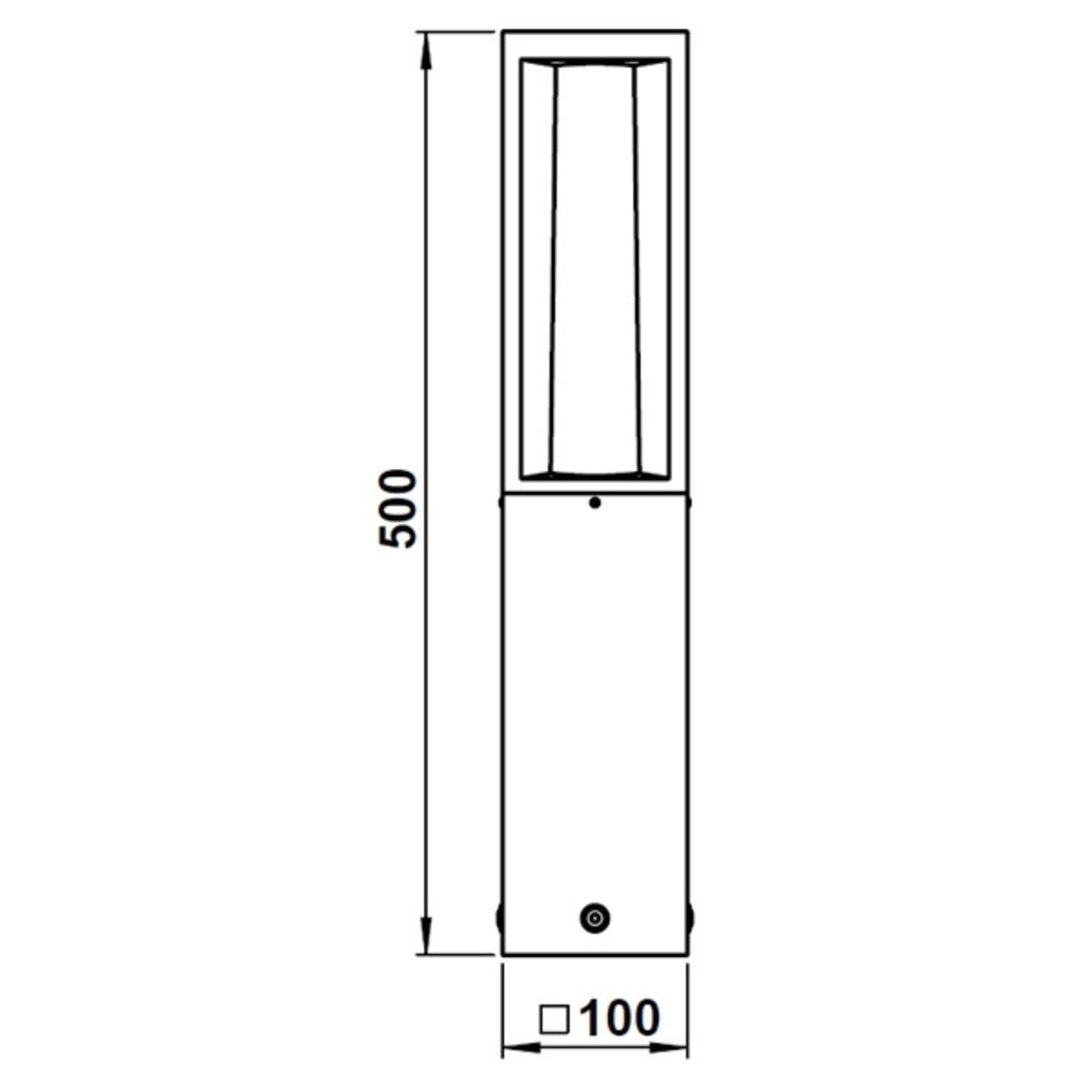 Moderna baliza de aluminio 936, negro