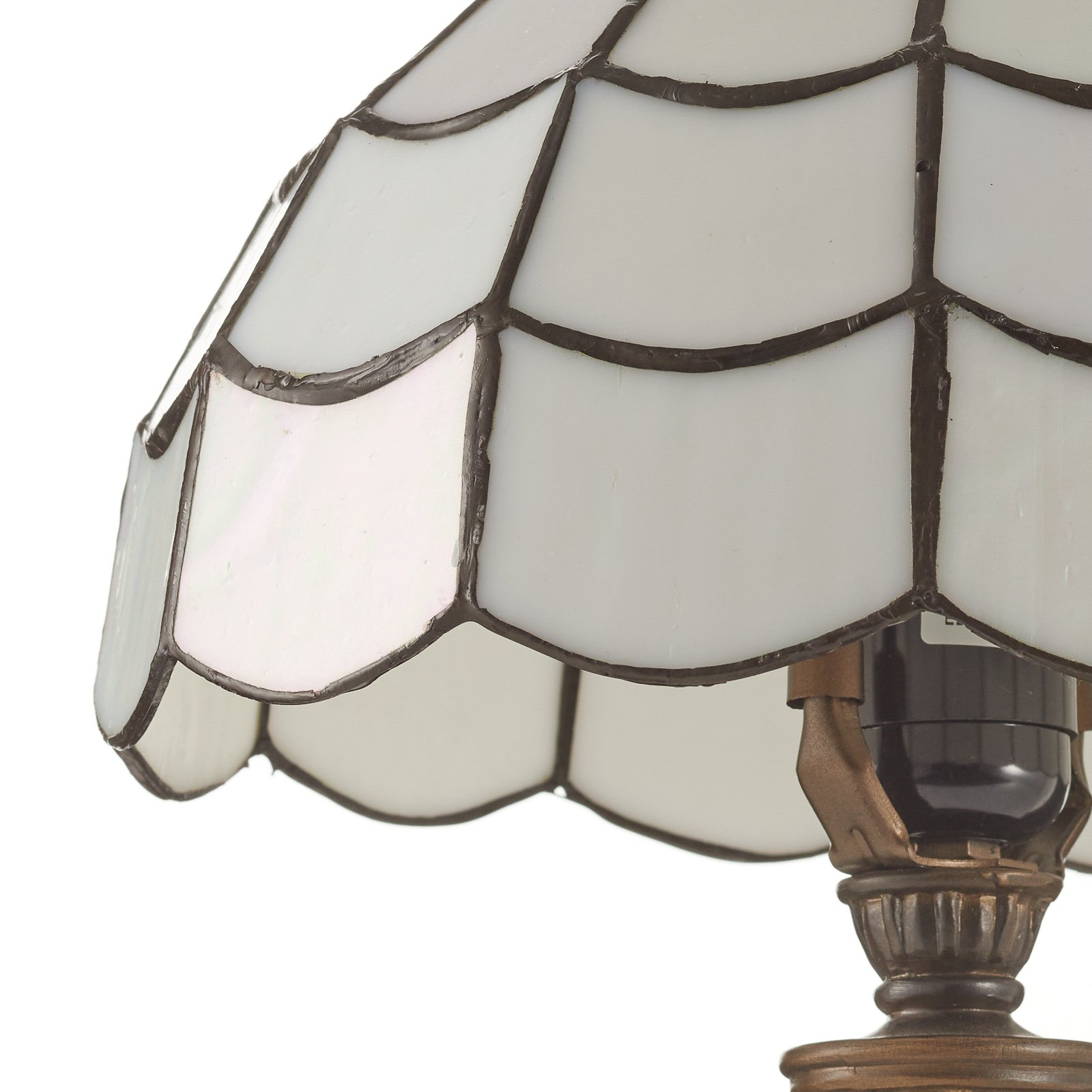 Lámpara de mesa Wiebke en estilo Tiffany