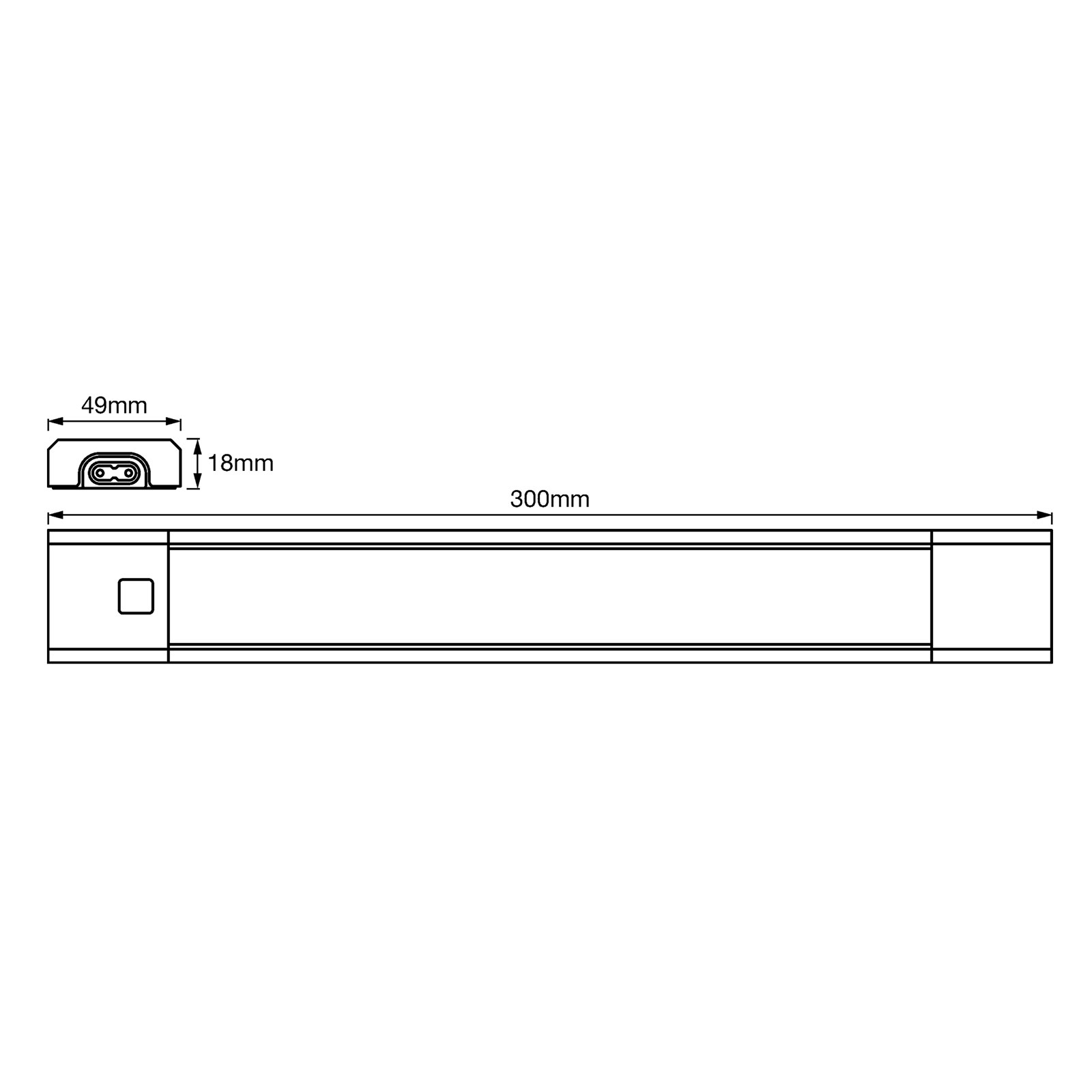 LEDVANCE Linear Slim RGBW -kaapinalusvalaisin 30cm