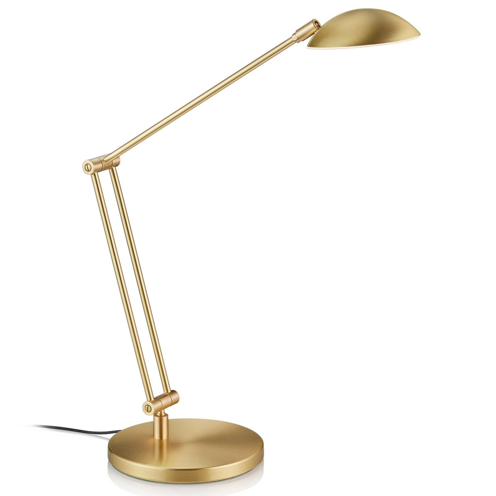 Knapstein LED stolní lampa Hebe ovládání gesty, mosaz