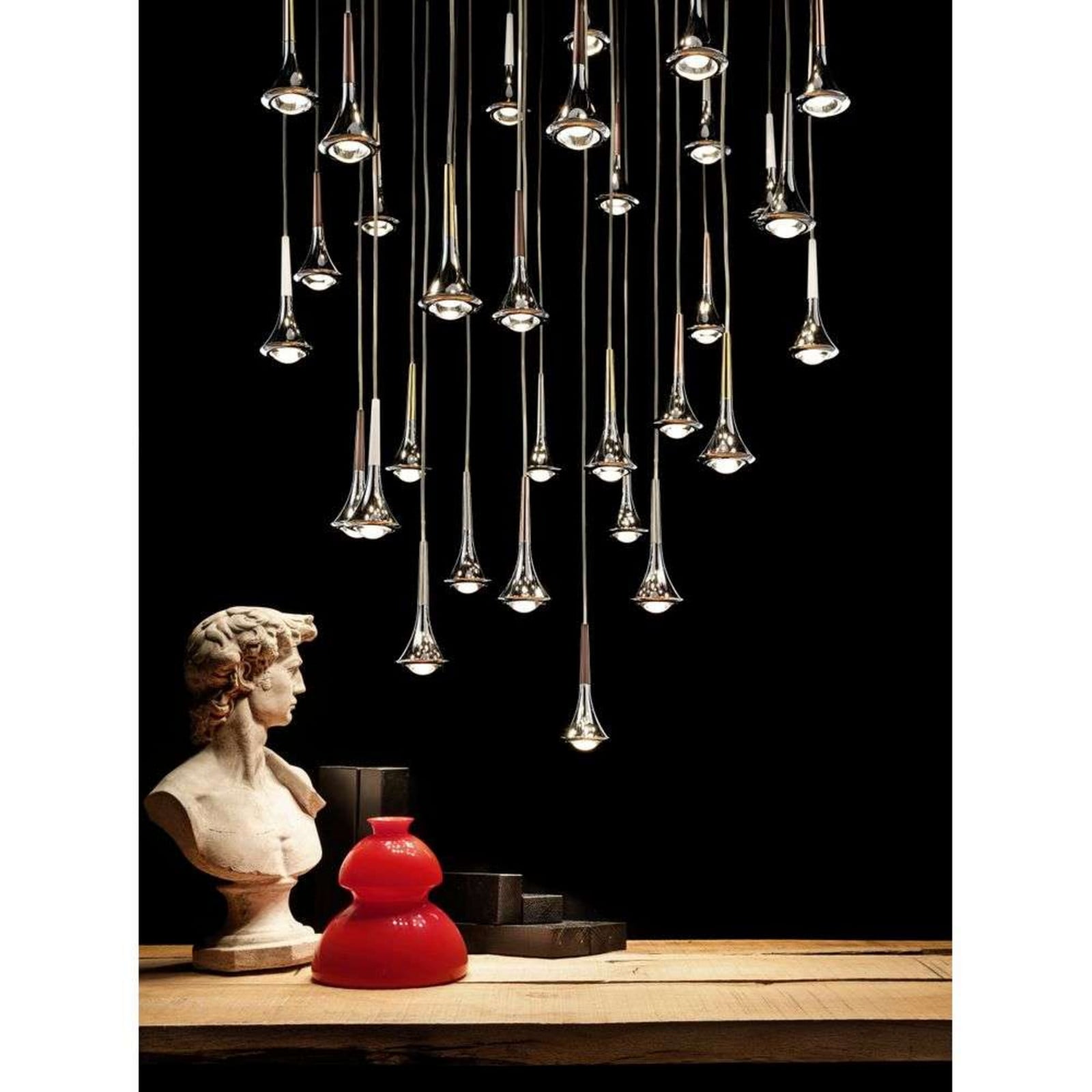 Rain Pendel 2700K Rosa Guld Lodes - Aluminium