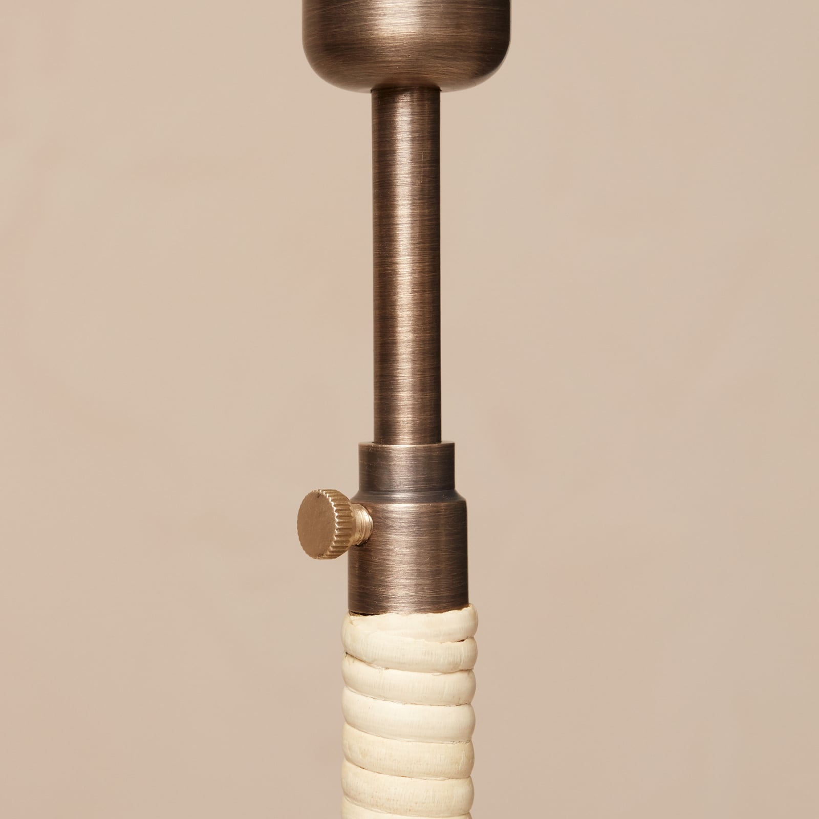 Duca candle holder, bronze, height 24 cm, rattan - Audo