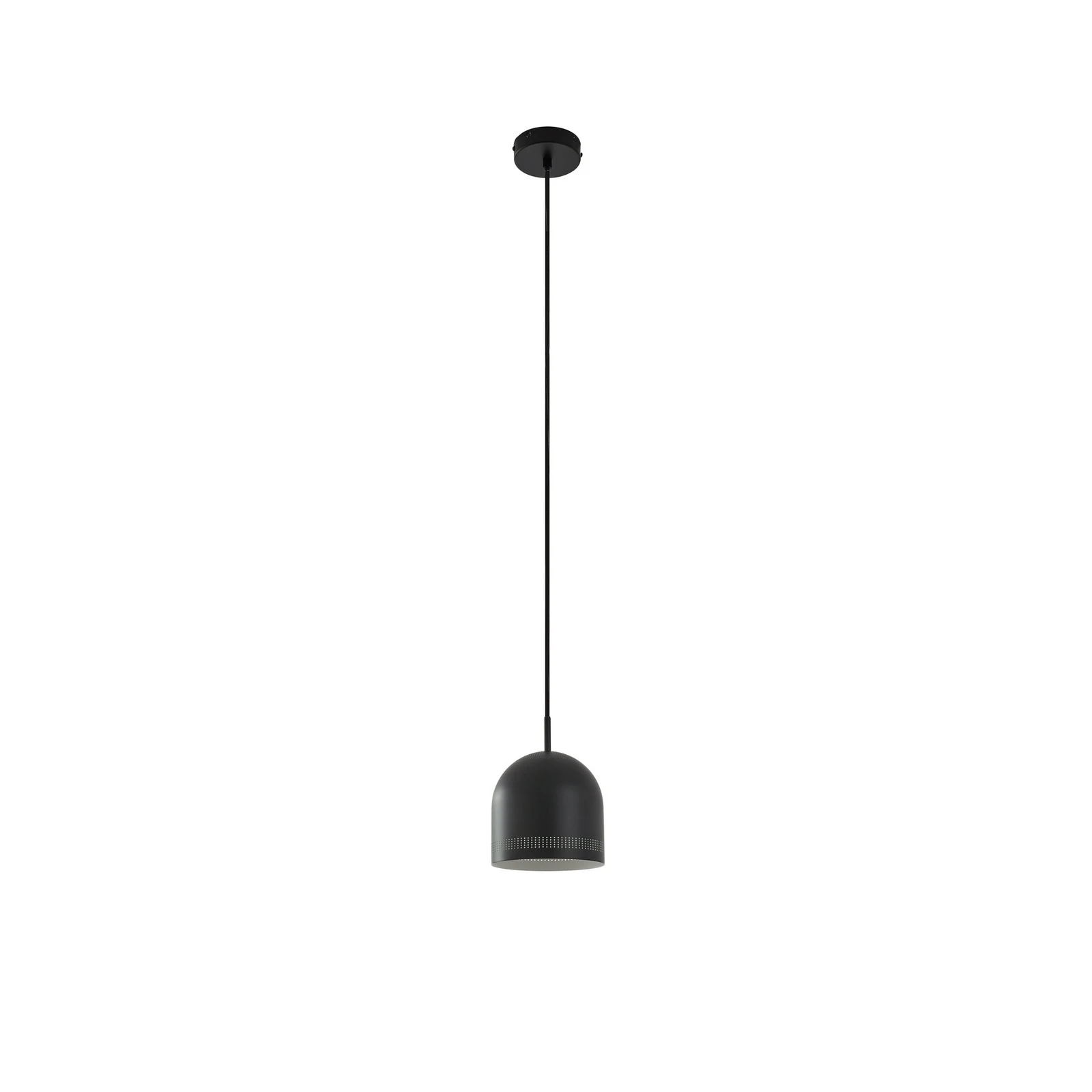 Lámpara colgante Nola Oura, Ø 15 cm, negro, hierro, E27