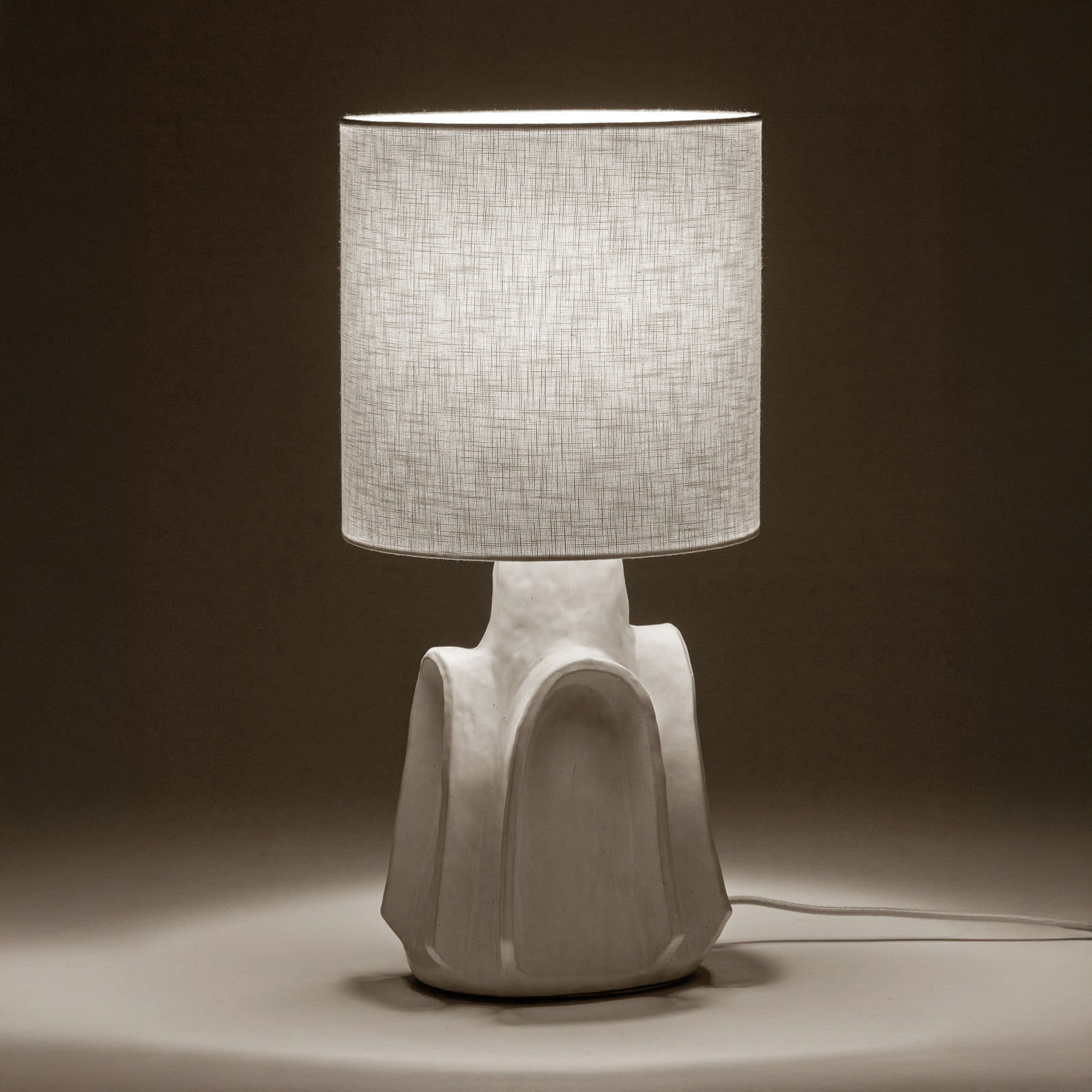 WHITE BILLY 02 bordlampe, stentøj, tekstil, E27 – Serax WHITE BILLY 02 bordlampe, stentøj, tekstil, E27 – Serax