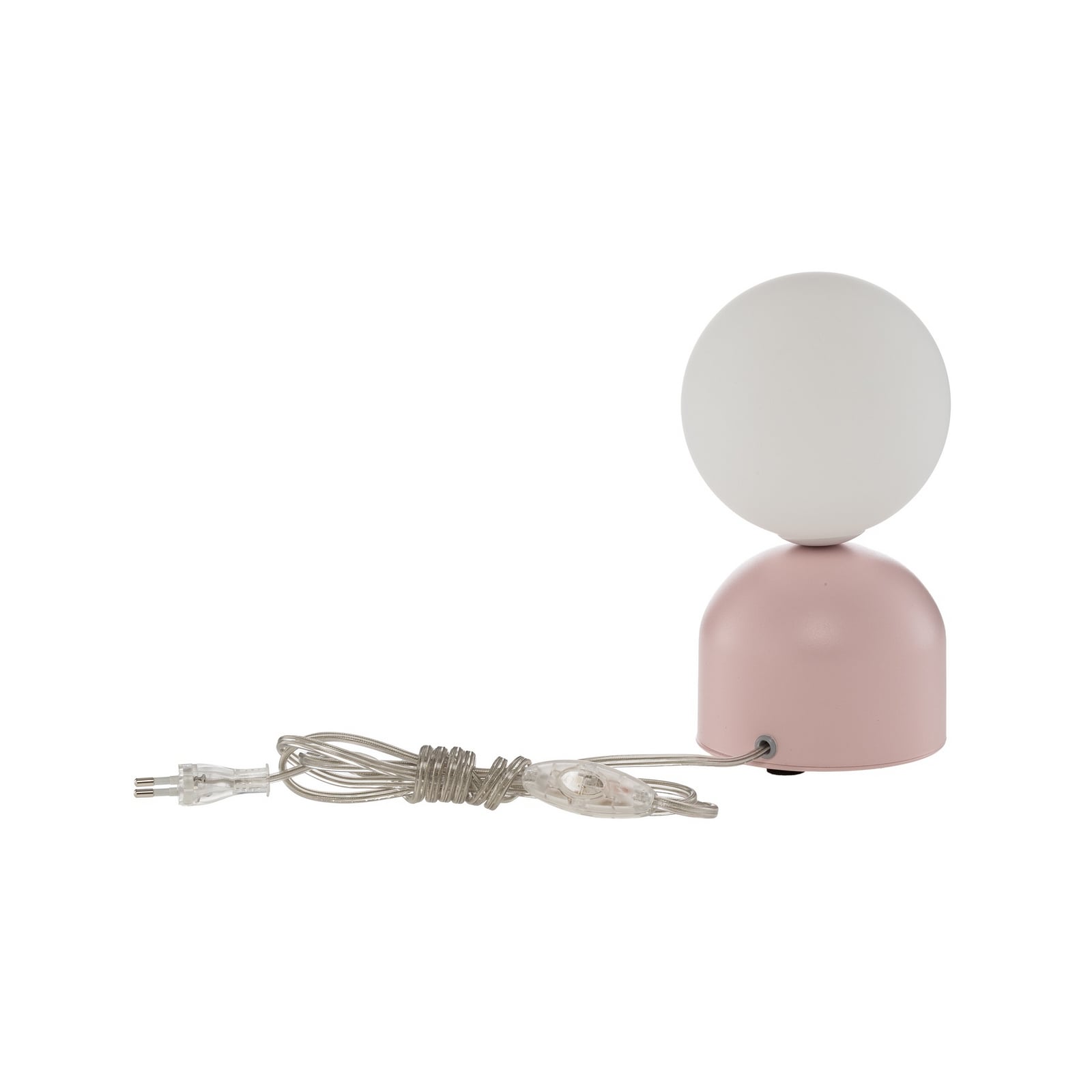 Bordslampa Miki, rosa, glas, höjd 21 cm, G9