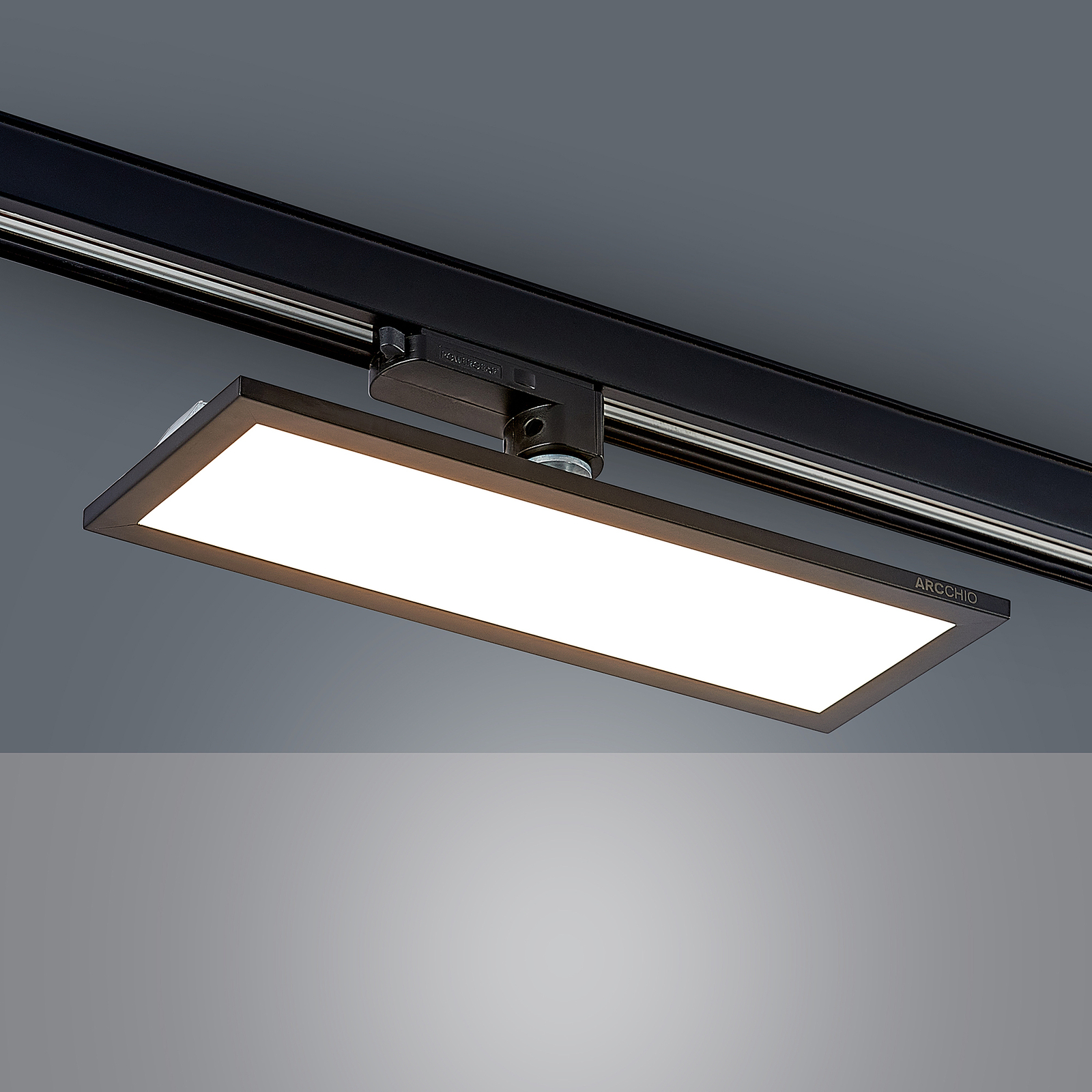 Arcchio Hairis 3-Phasen-LED-Panel schwarz 3000 K