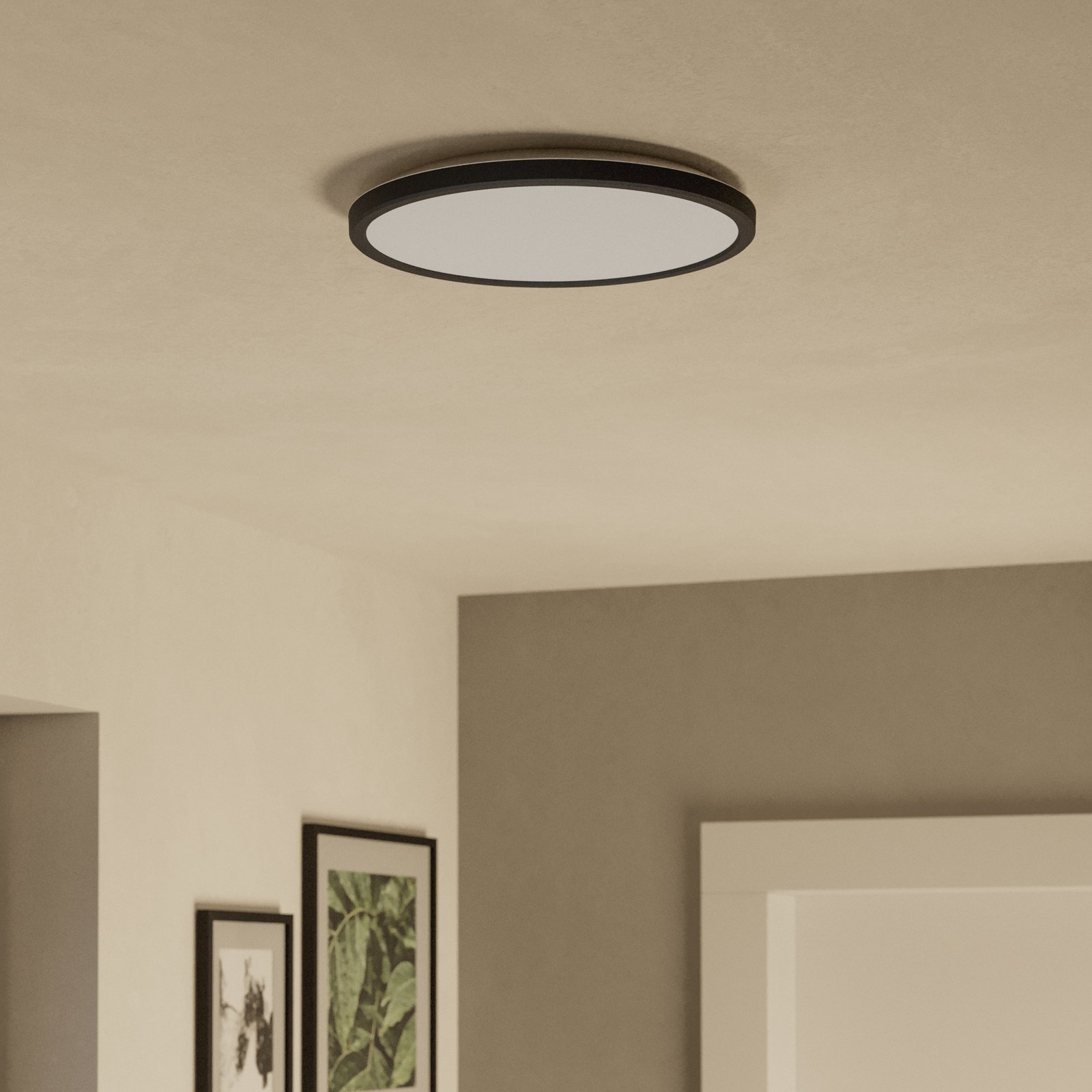 EGLO connect LED-Deckenlampe Rovito-Z, schwarz, Ø 30 cm EGLO connect LED-Deckenlampe Rovito-Z, schwarz, Ø 30 cm