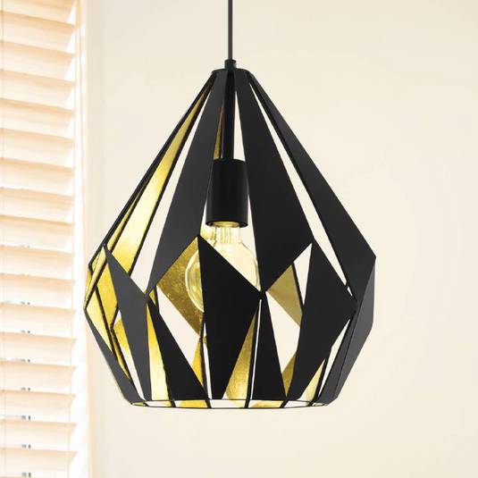 Carlton függő lámpa, fekete, Ø 31 cm