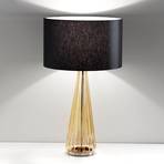 Costa Rica table lamp, black lampshade, amber base