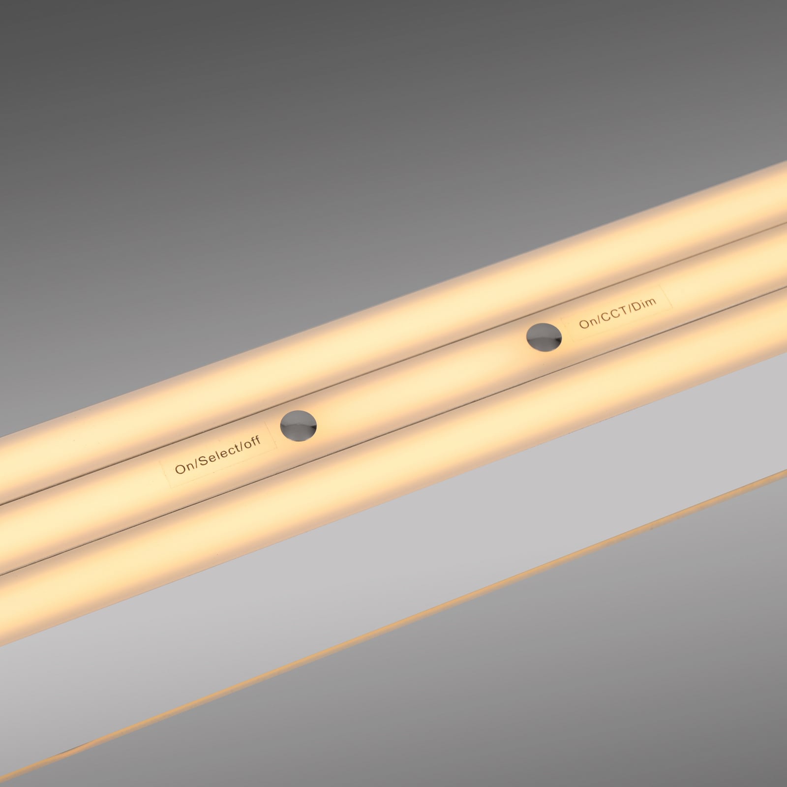 Lámpara colgante LED ADRIANA ROUND, blanca, longitud 160 cm, metal CCT