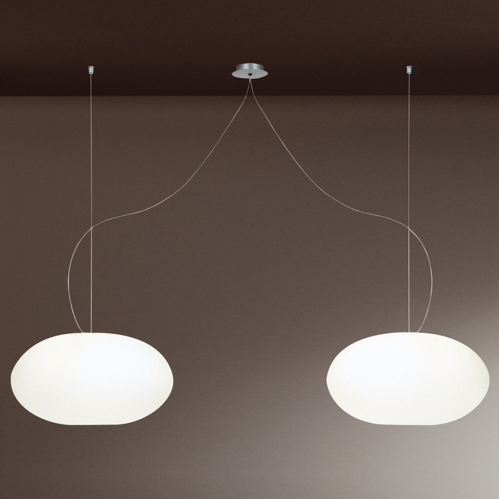 Casablanca Aih - Hängeleuchte 2flg. aus Glas