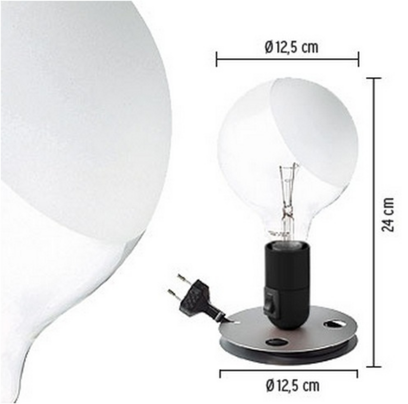 Lampadina Lampă de Masă Black - Flos