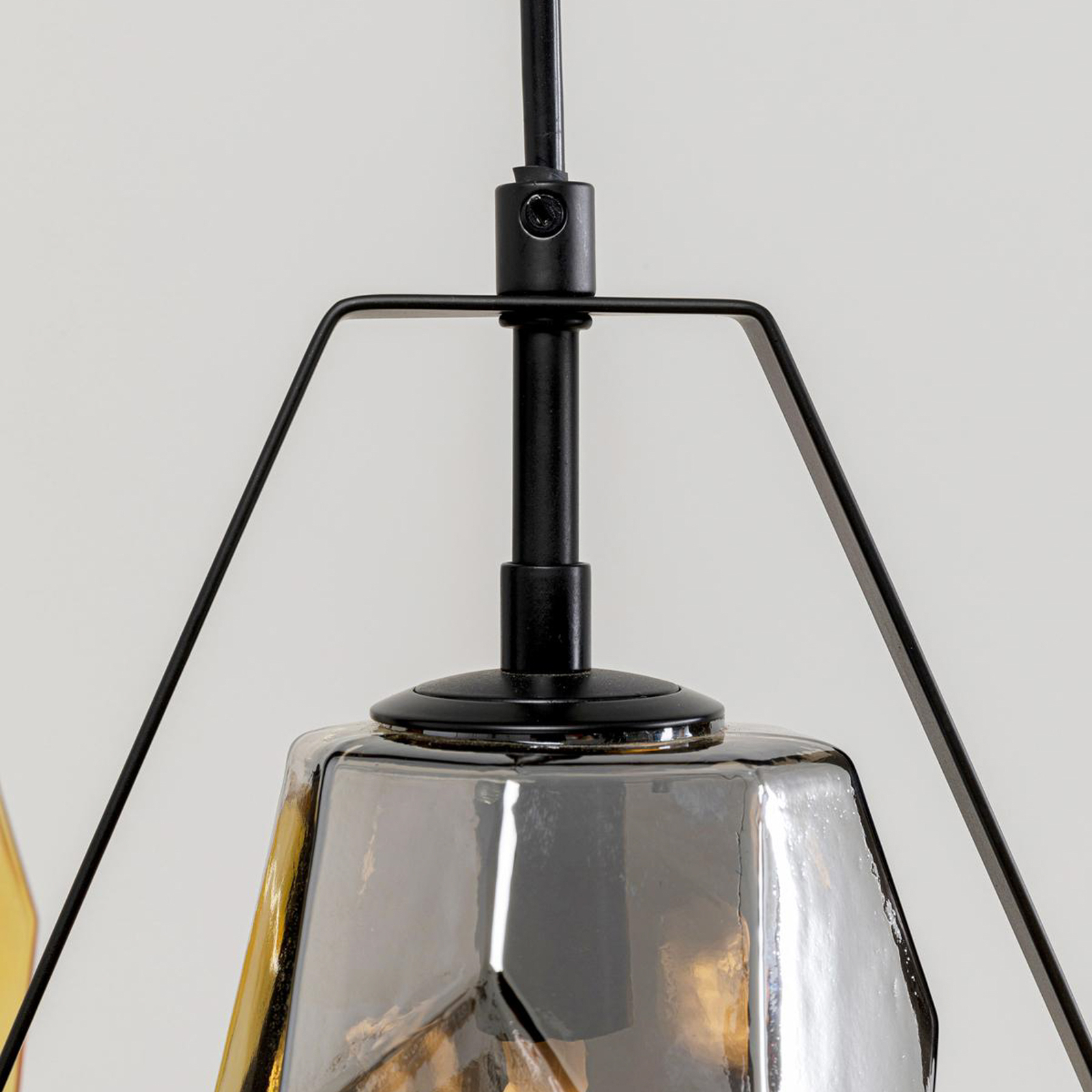 KARE Diamond Fever Dining pendant light, black, 3-bulb
