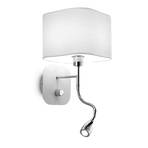 Holiday wall light with reading light, white