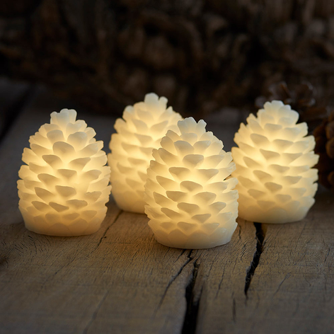LED-Kerze Clara, Höhe 7,5 cm, Viererset