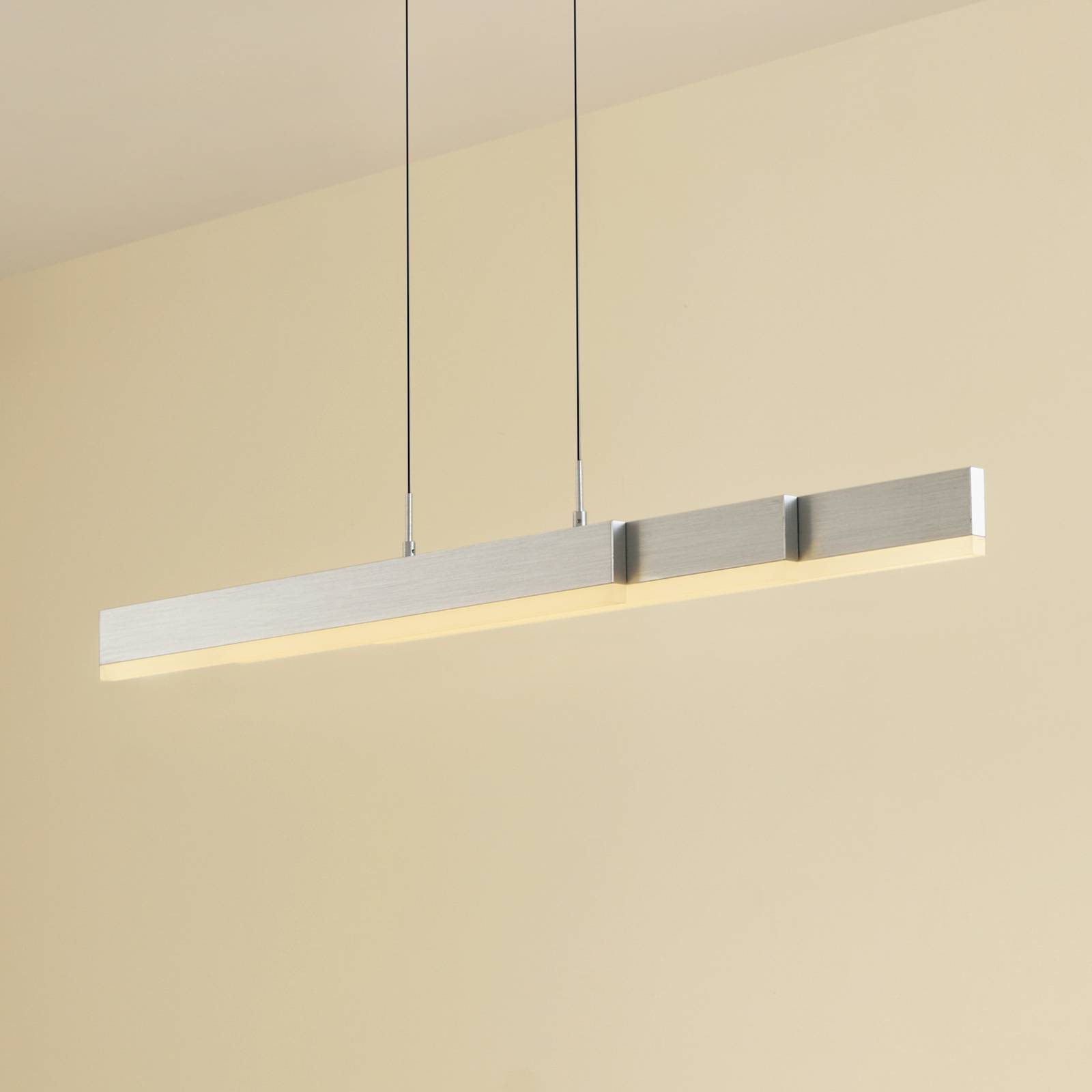 Lucande żyrandol LED Torven, aluminium, CCT, ściemniany