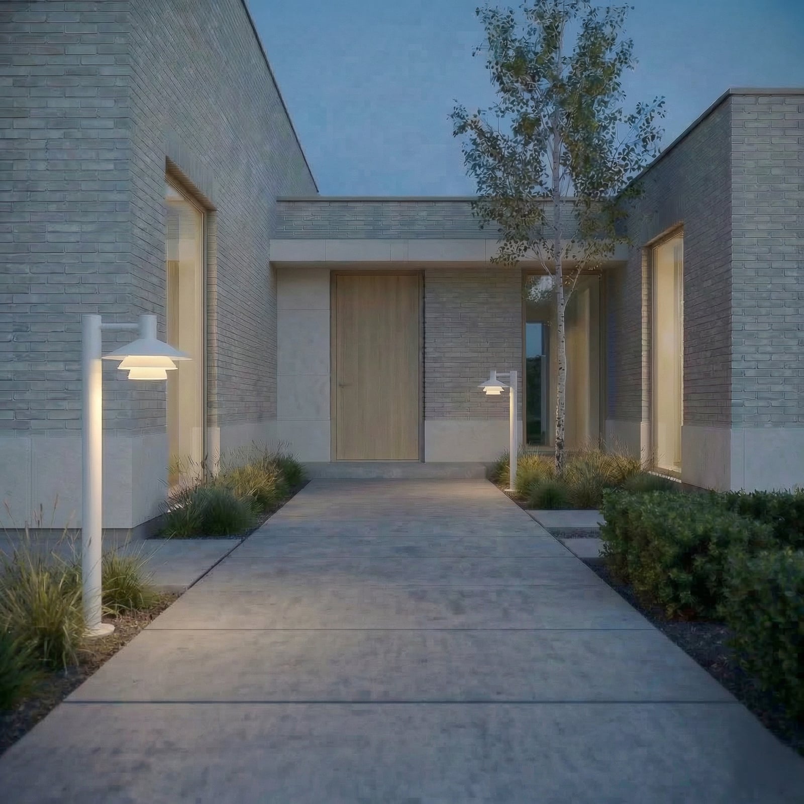 Montaro LED-Wegeleuchte, weiß, 100 cm, Aluminium, IP54 - Lucande