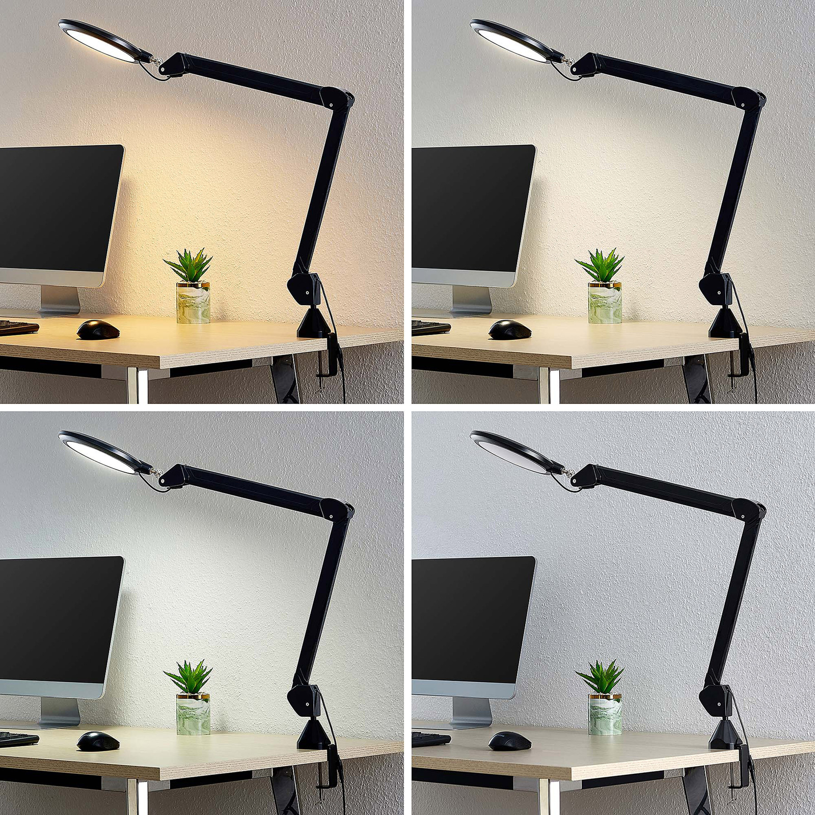 Prios Tamaveo LED-Klemmleuchte, dimmbar