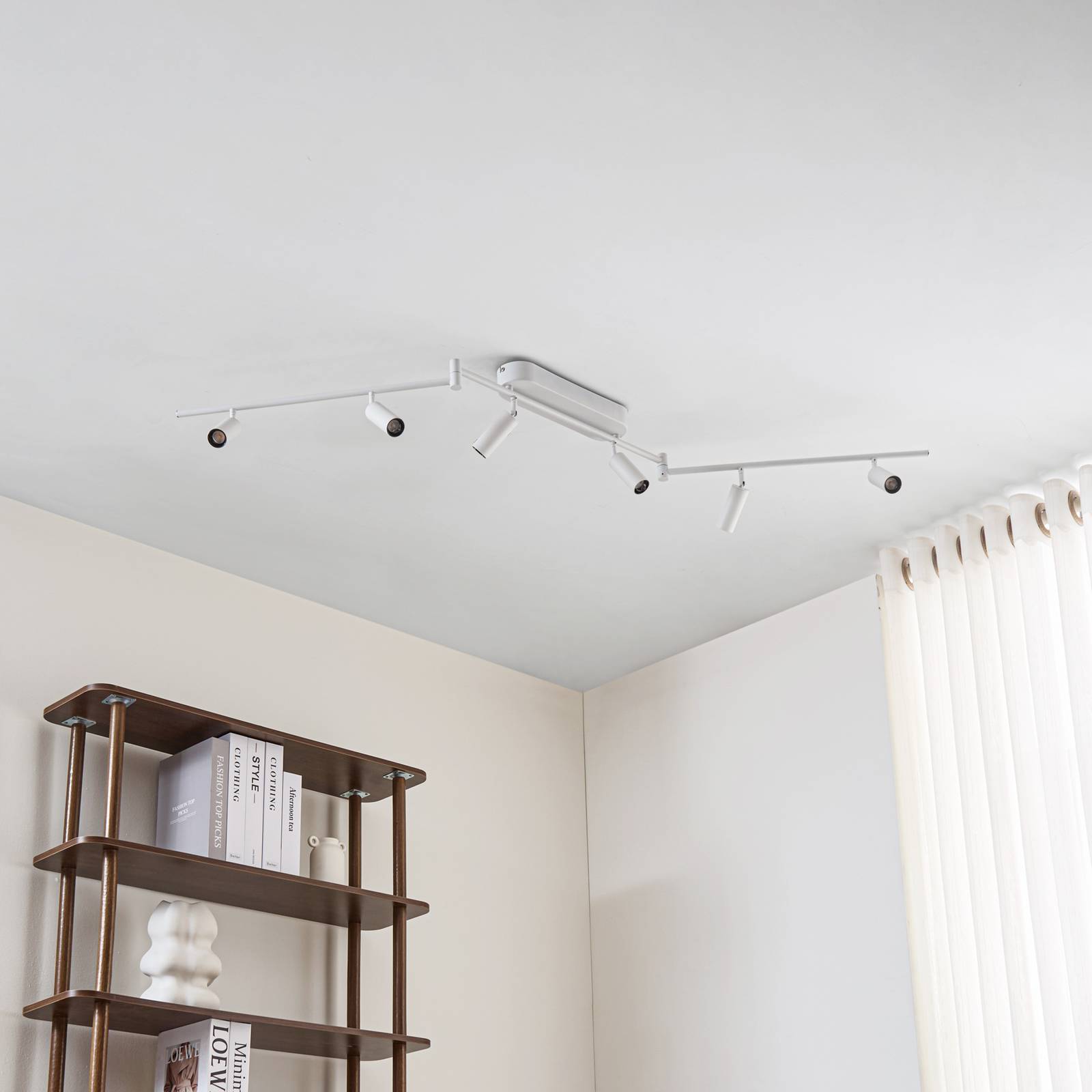Lindby Lampy sufitowe LED Eldrin, 6-punktowa, spot, białe