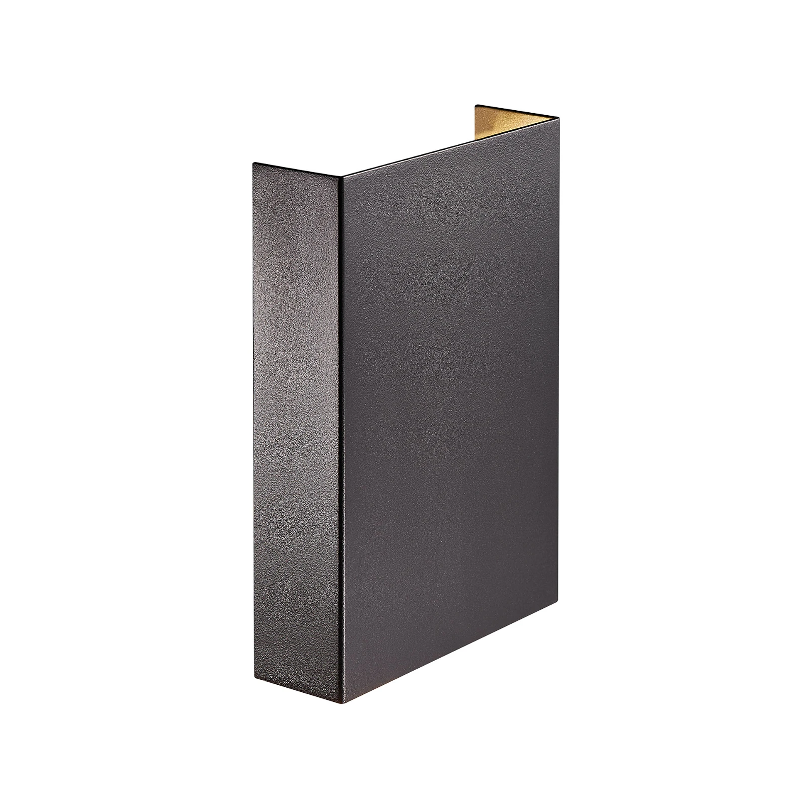 Aplique LED de exterior Fold, 15 x 21 cm, negro