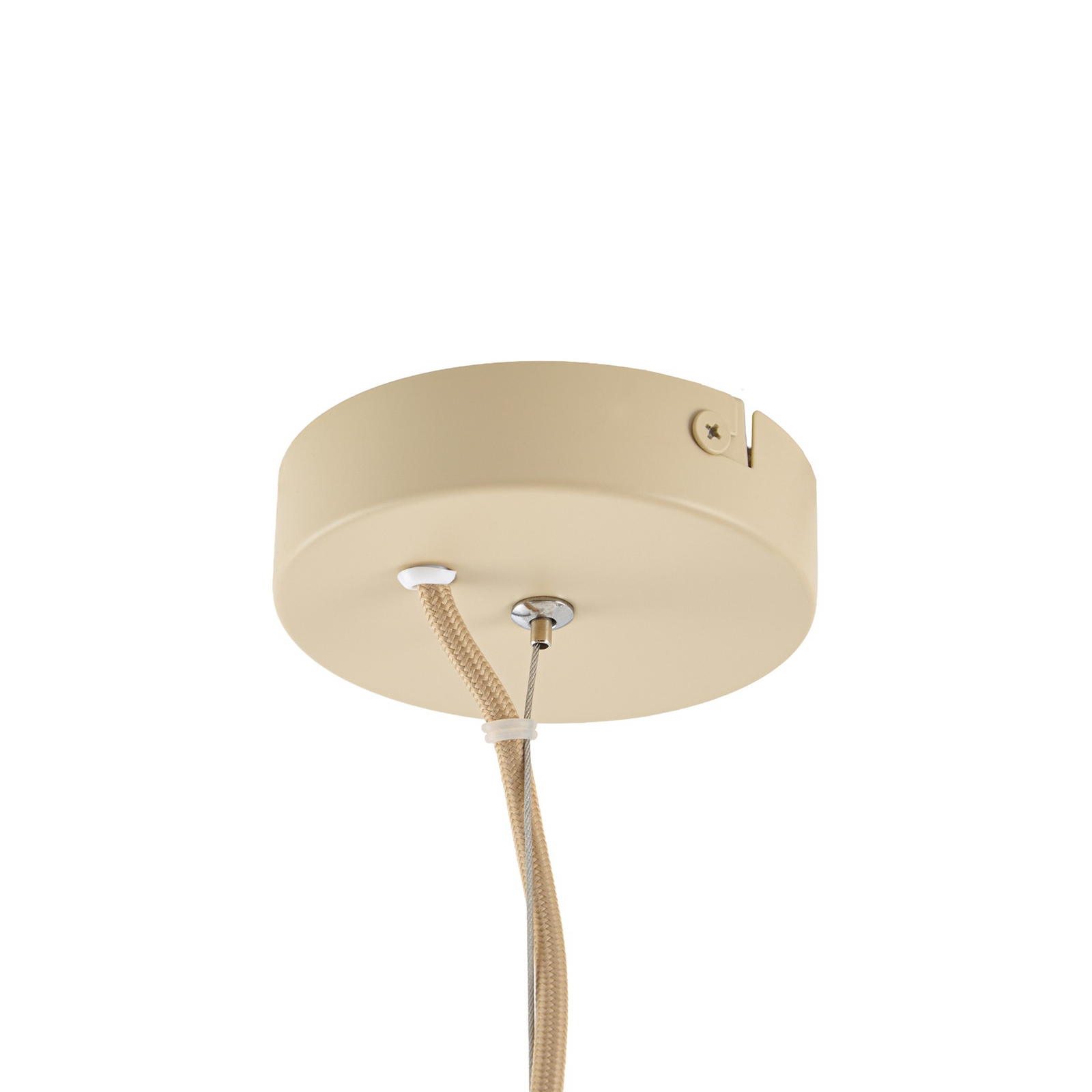 Lorna pendant light, natural colour, linen, Ø 60 cm - Lindby