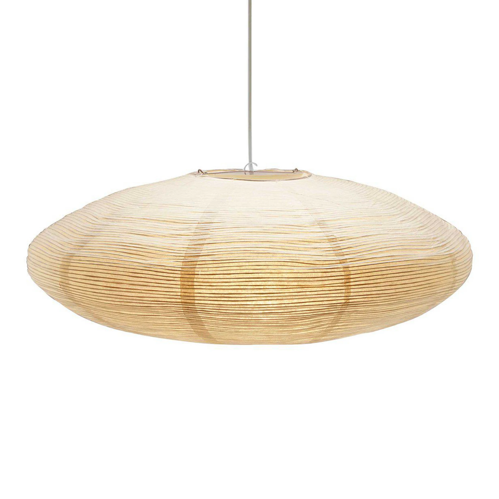 PR Home Lampada a sospensione Yuni, beige, carta, Ø 58 cm, E27
