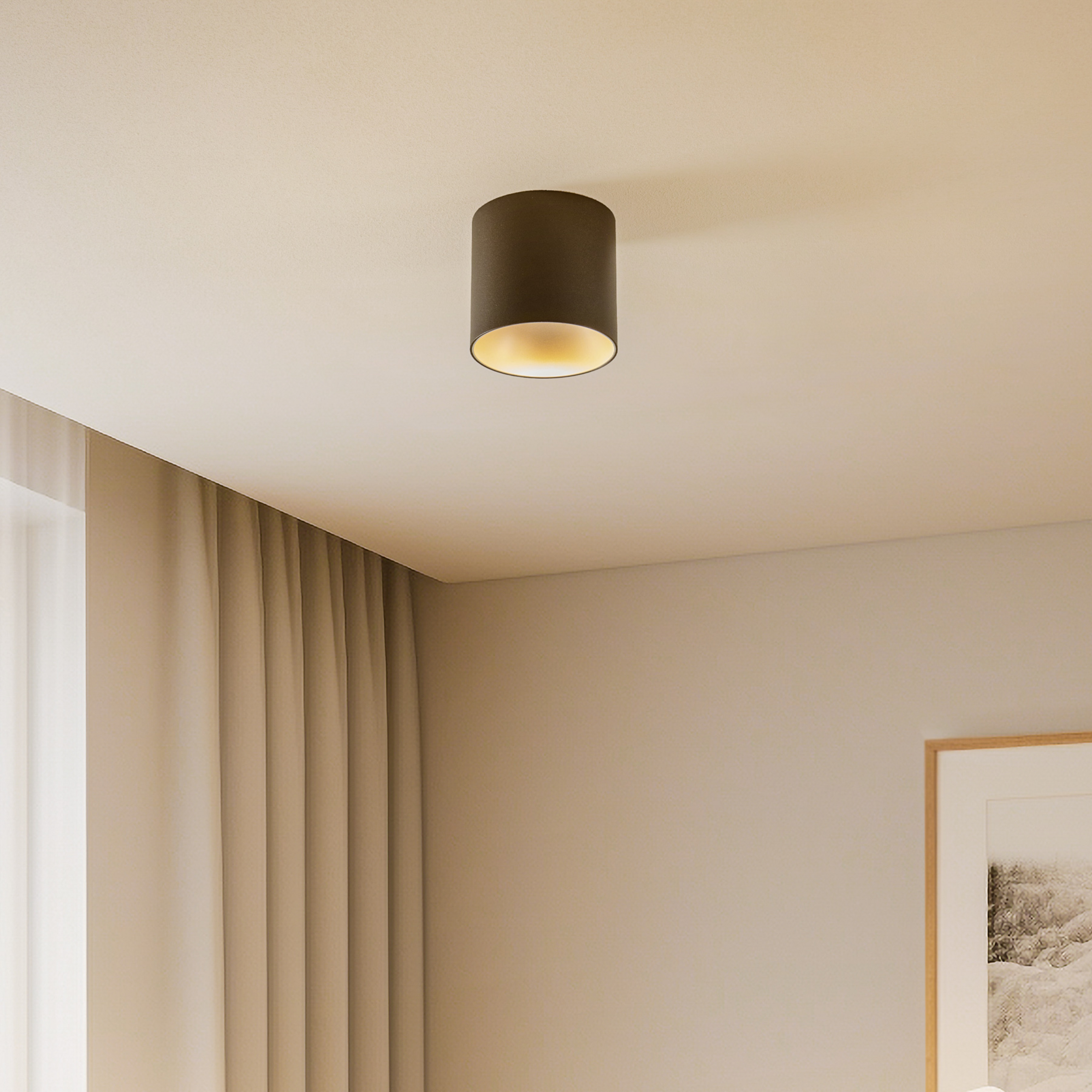 Downlight Point Tone, must, seest hõbedane