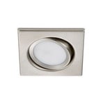 Lutbar LED-inbyggnadsspot Rila, nickel matt