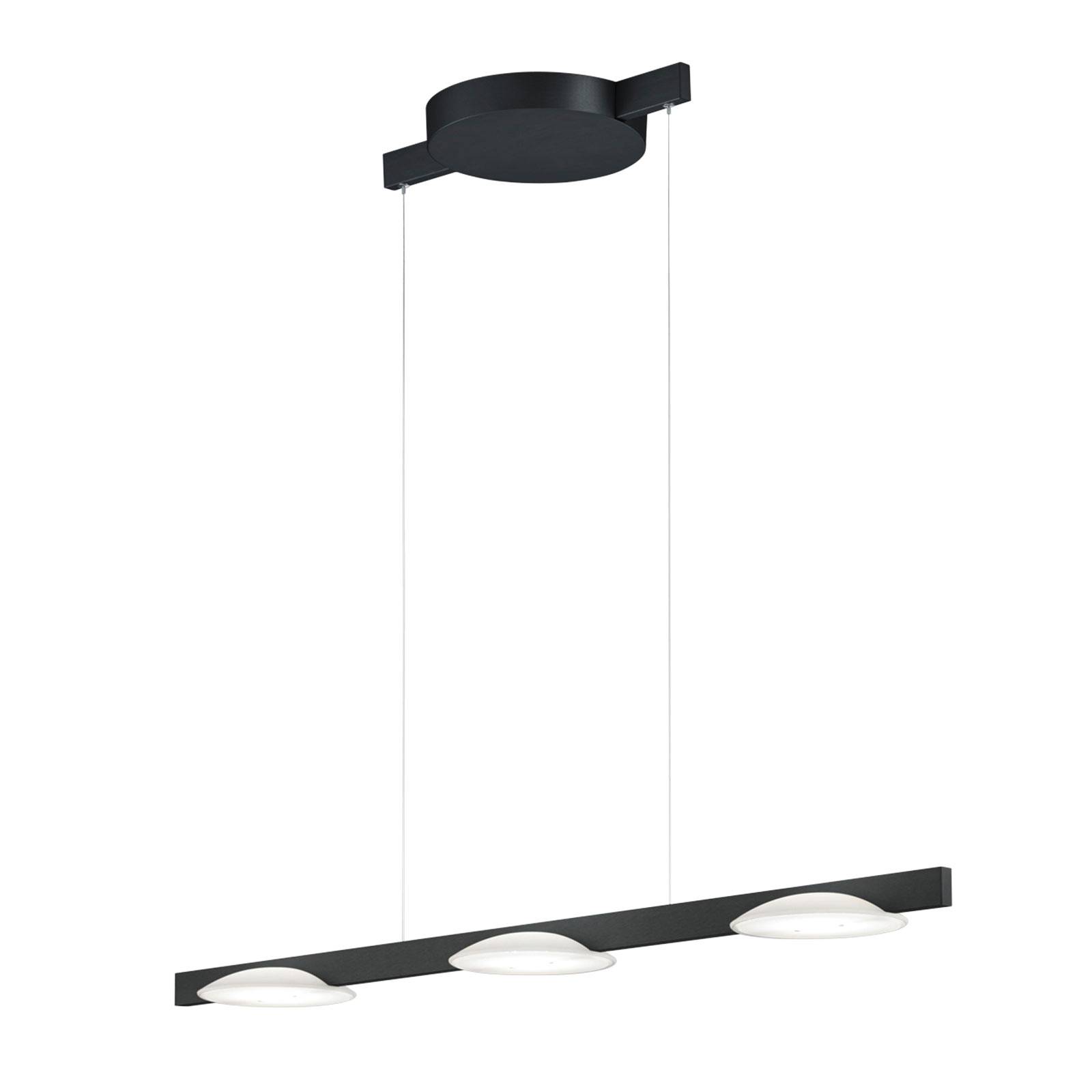 Helestra Pole lampa wisząca LED 3-punktowa czarna