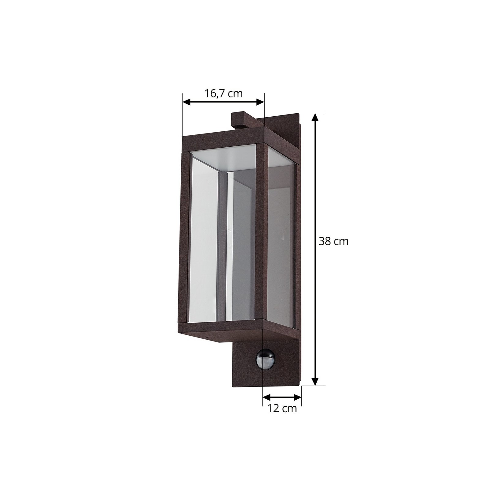 Ferdinand LED Outdoor Wall Lamp w/Sensor Rust - Lucande