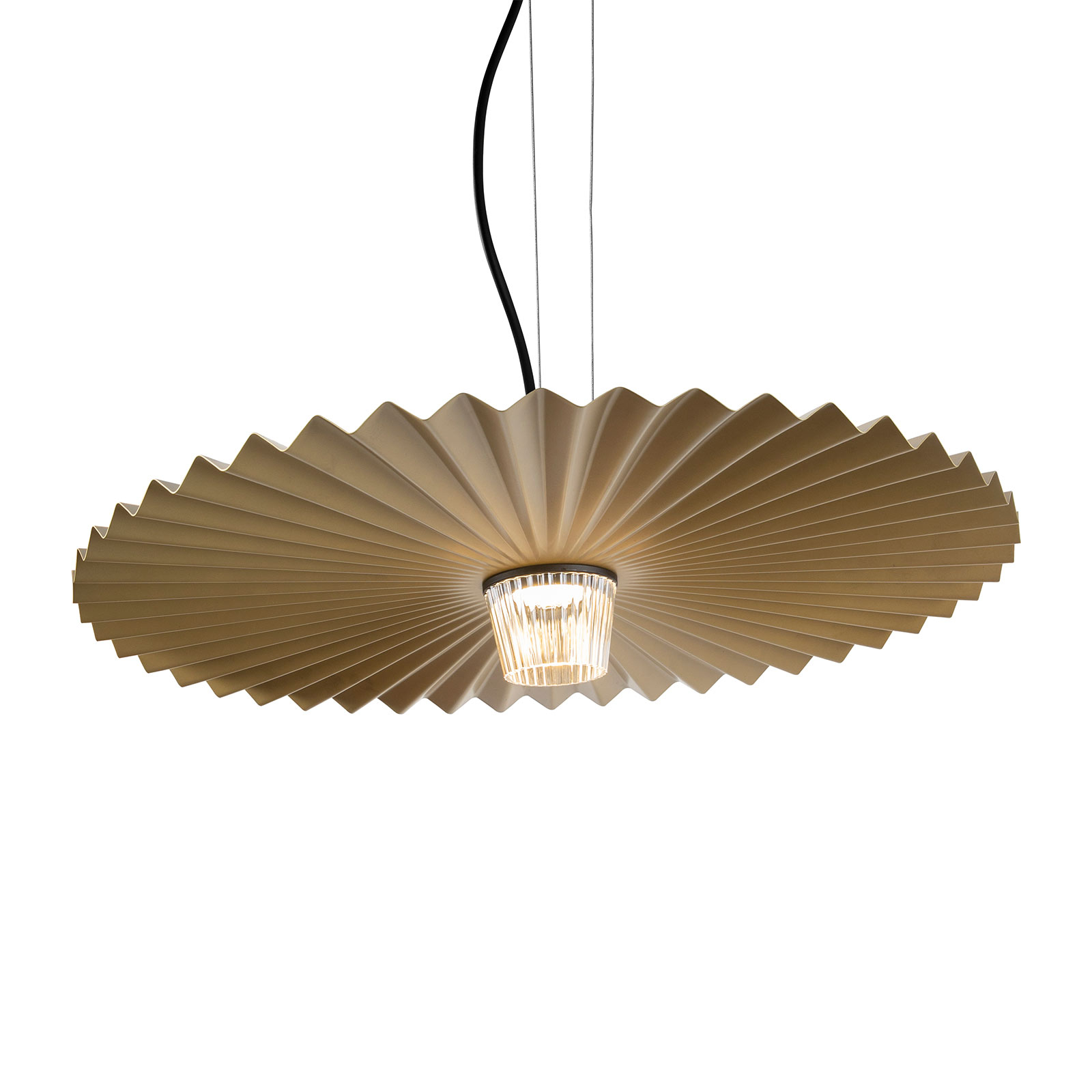 Karman Gonzaga LED hanging light, Ø 59 cm, brass, for Living / Dining Room, aluminium, 13 W, energy efficiency: A+, H: 8 cm