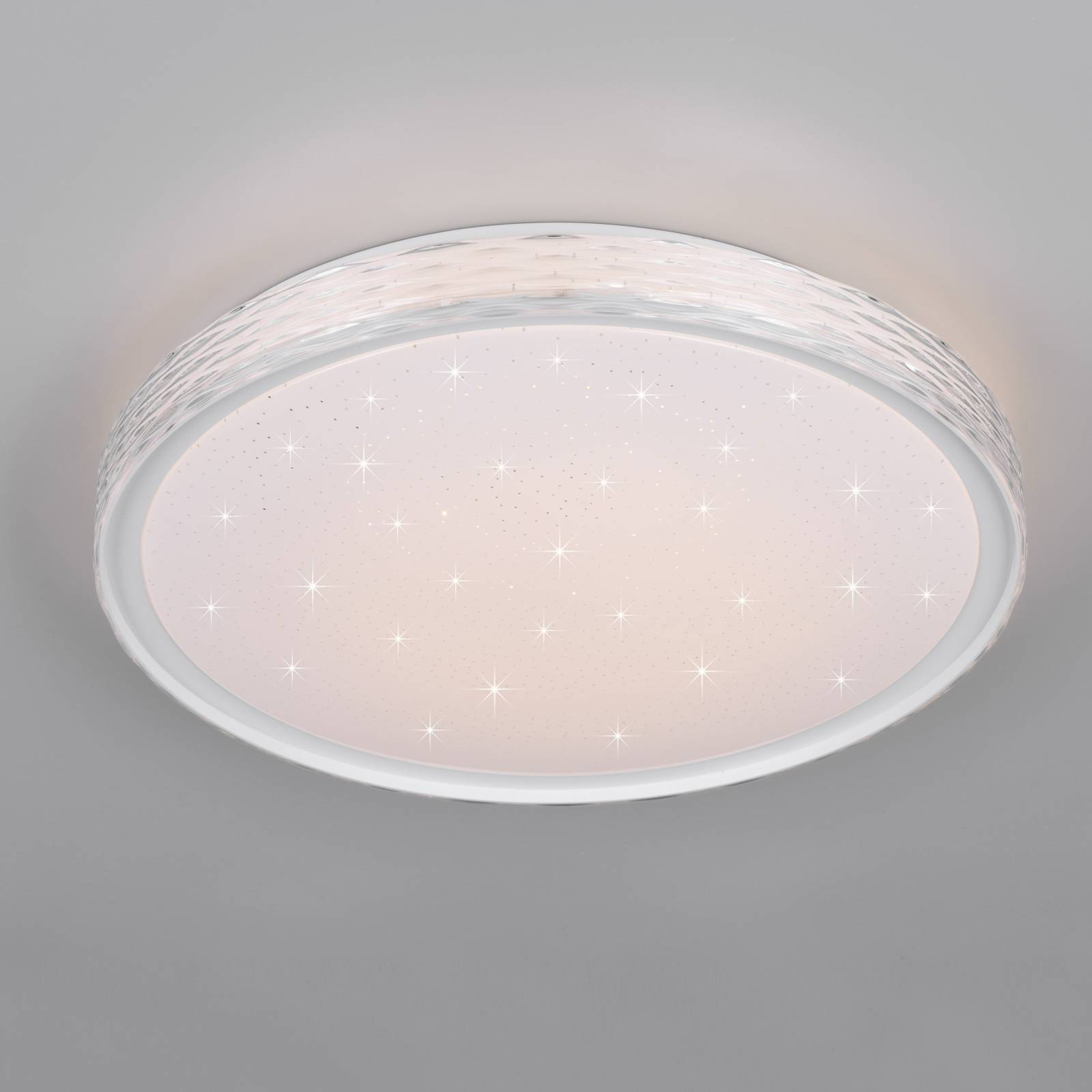 LED-Deckenleuchte Varda, weiß, Ø 39 cm, Fernbedienung günstig online kaufen