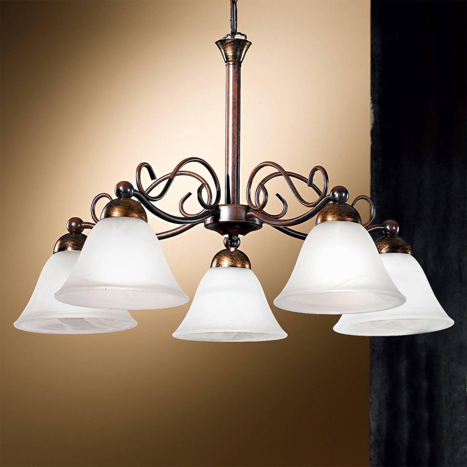 Ornamentele hanglamp JONTE, 5-lichts
