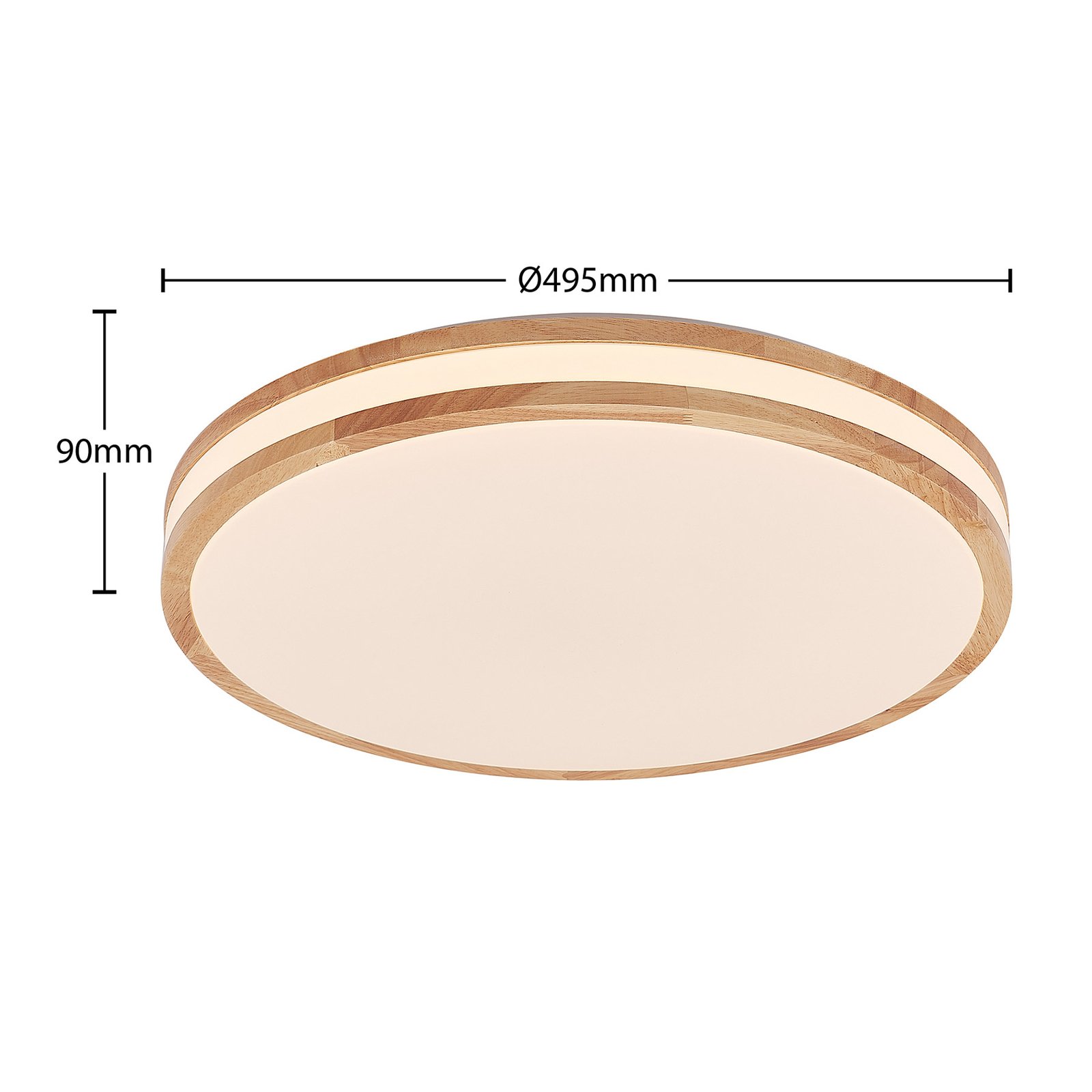 Emiva Center Ceiling Lamp Wood/White - Lindby