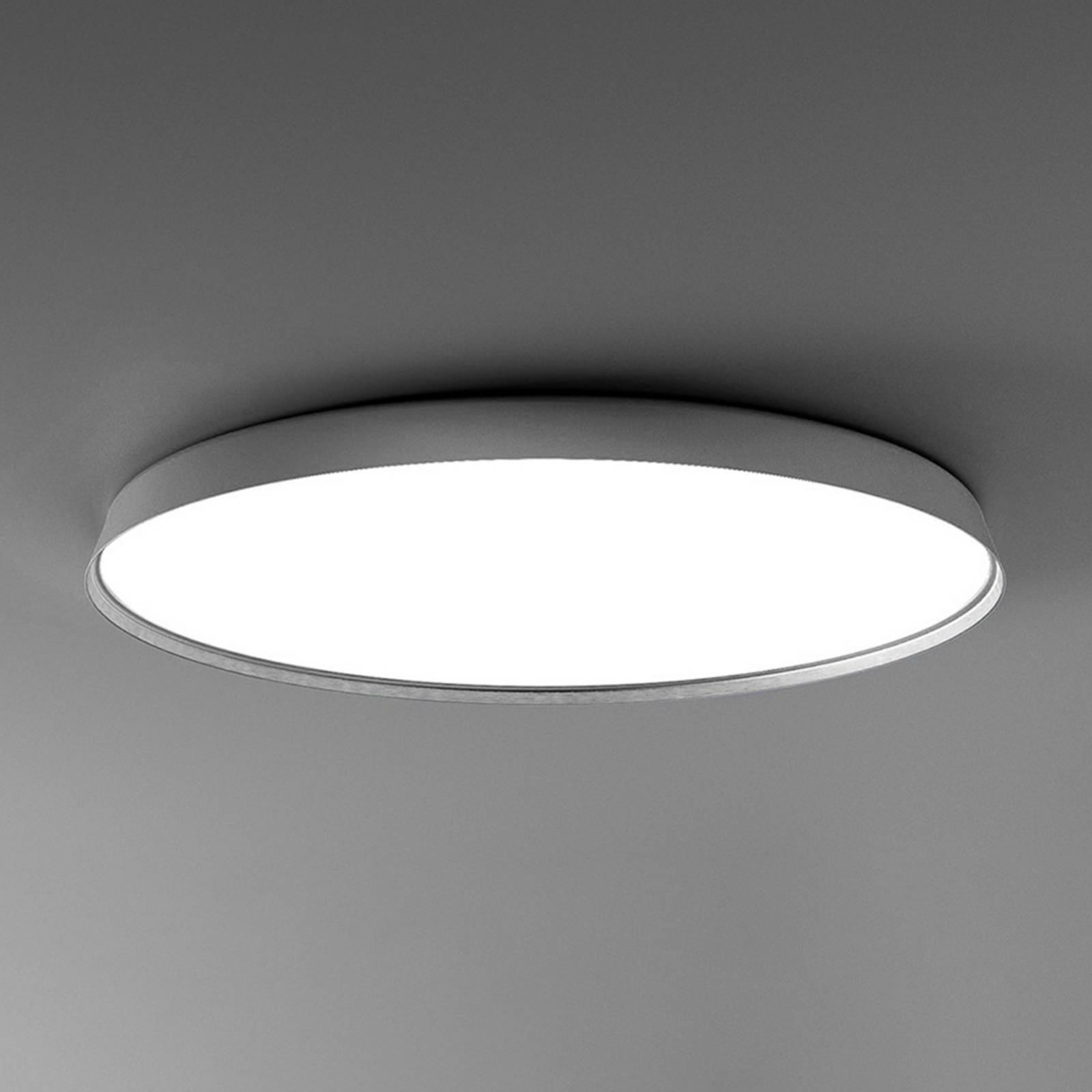 Luceplan Compendium Plate LED ceiling lamp, aluminium, for Living / Dining Room, aluminium, plastic, 75 W, energy efficiency: A, H: 7 cm